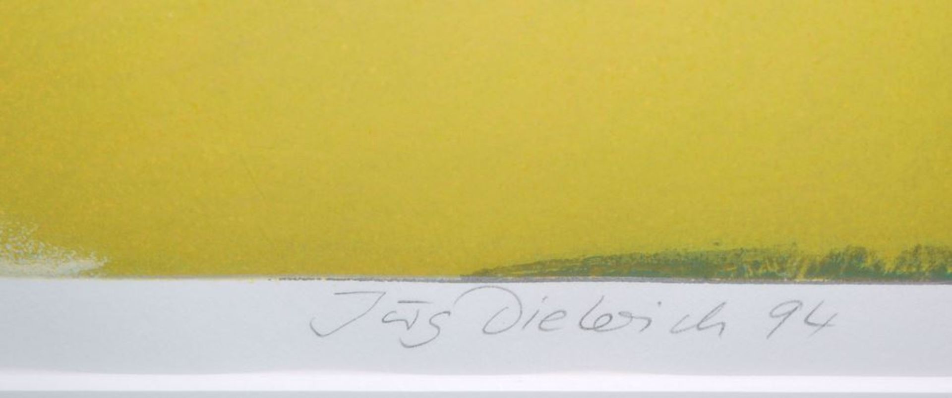 Jörg Dieterich, Abstrakte Komposition, große signierte Farbserigraphie von 1994, galeriegerahmt - Image 2 of 2