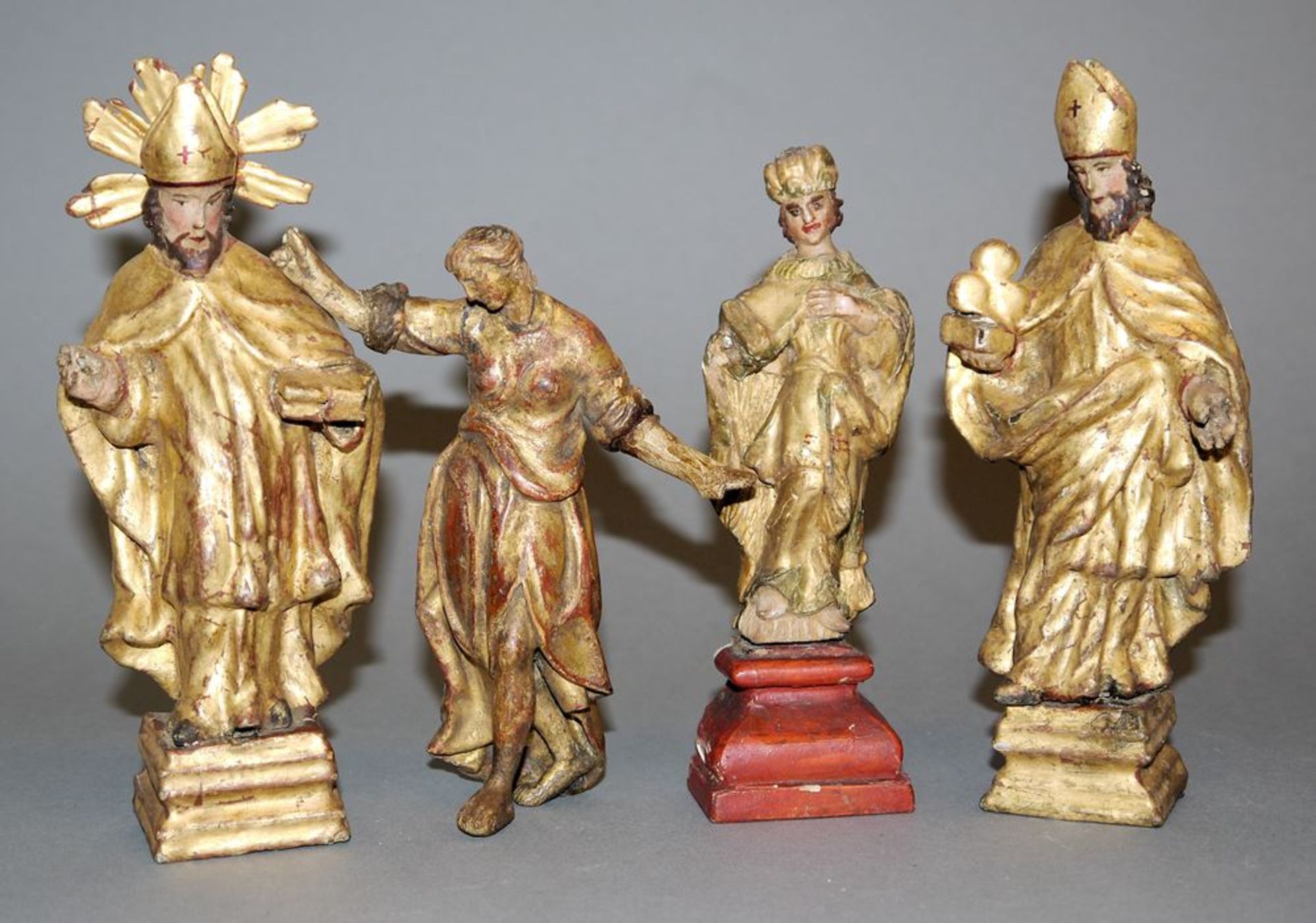 Vier religiöse Holz-Skulpturen, 18. Jh.