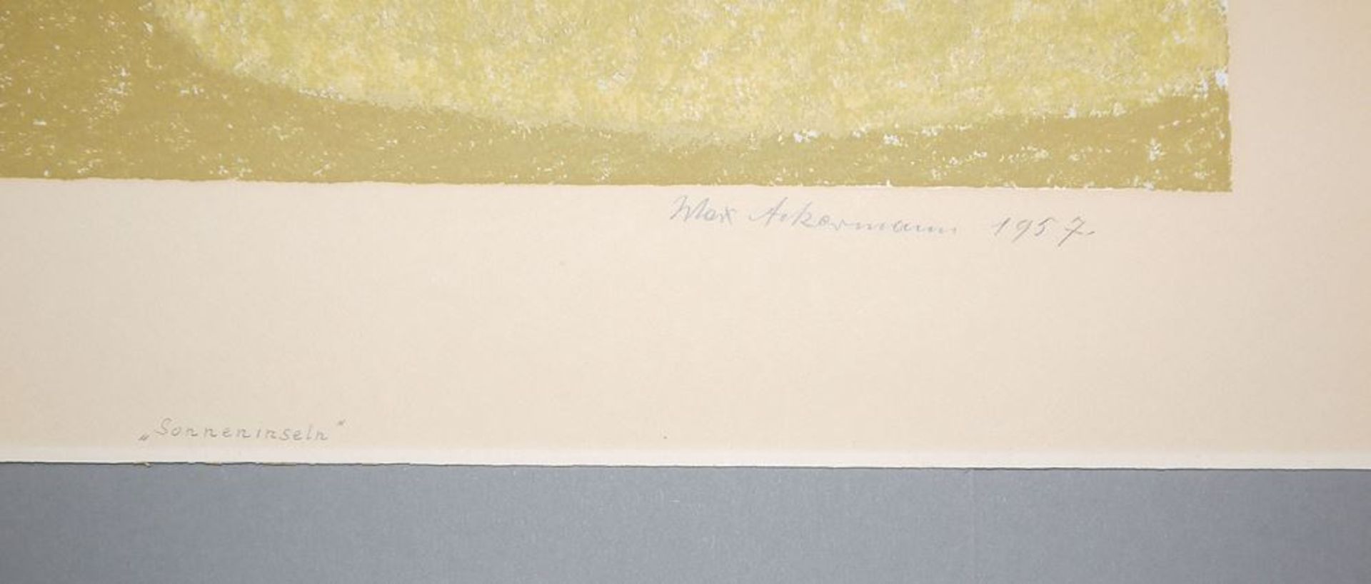 Max Ackermann, "Sonneninseln", Farbsiebdruck von 1957, sign. - Image 2 of 2