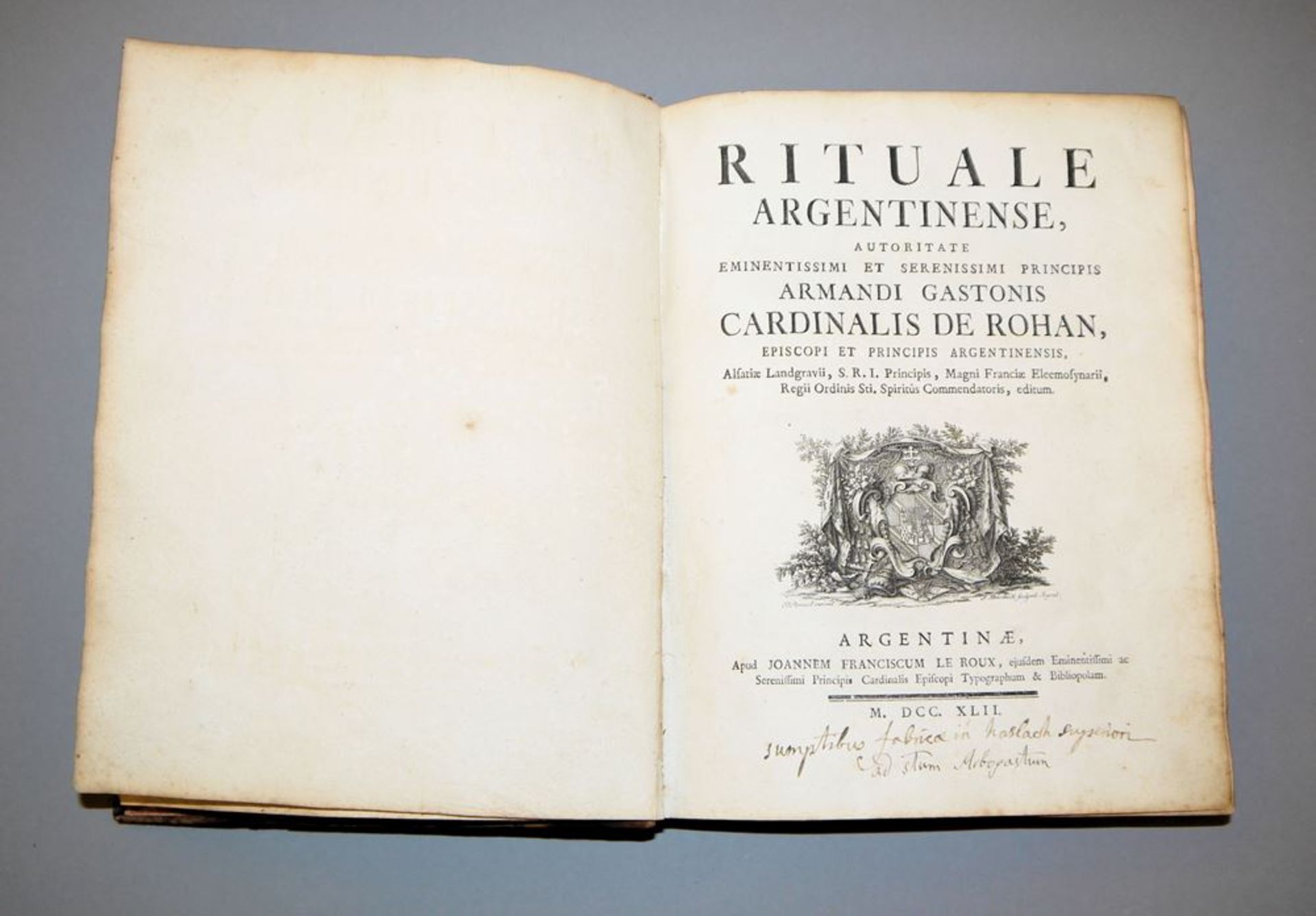Rituale Argentinense von Armandi Gastonis, Argentinae Le Roux 1742