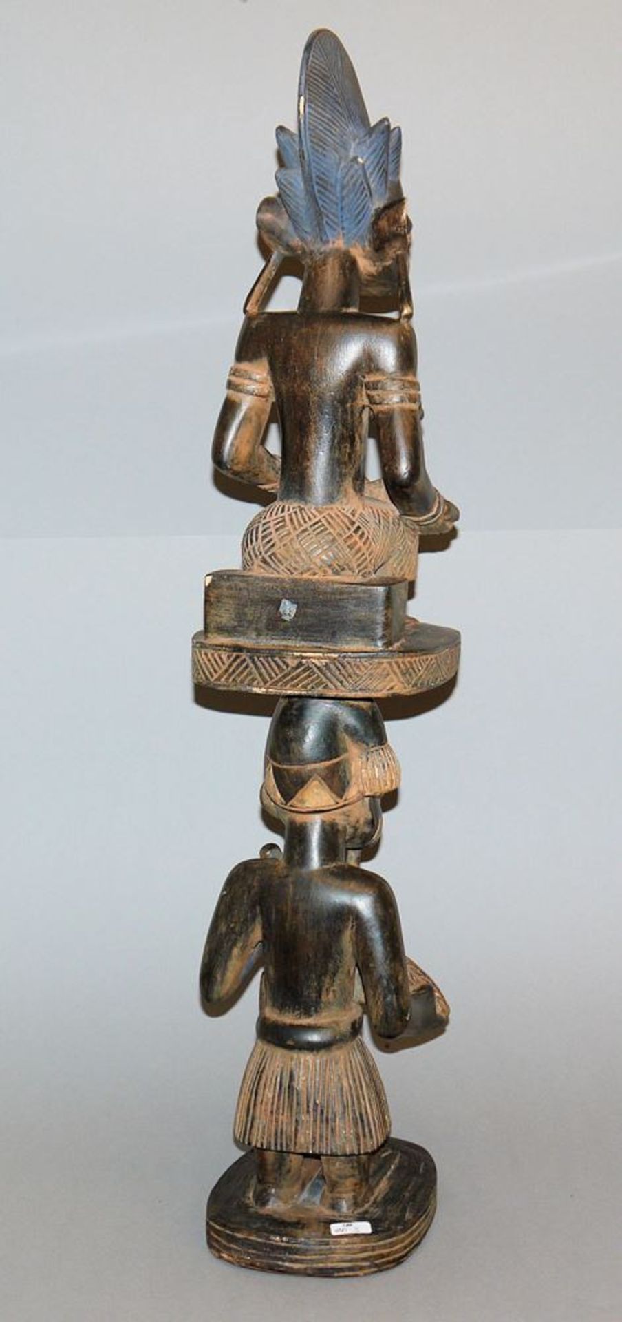 Figurenpaar mit Fruchtbarkeitssymbolik der Yoruba, Nigeria - Image 2 of 2