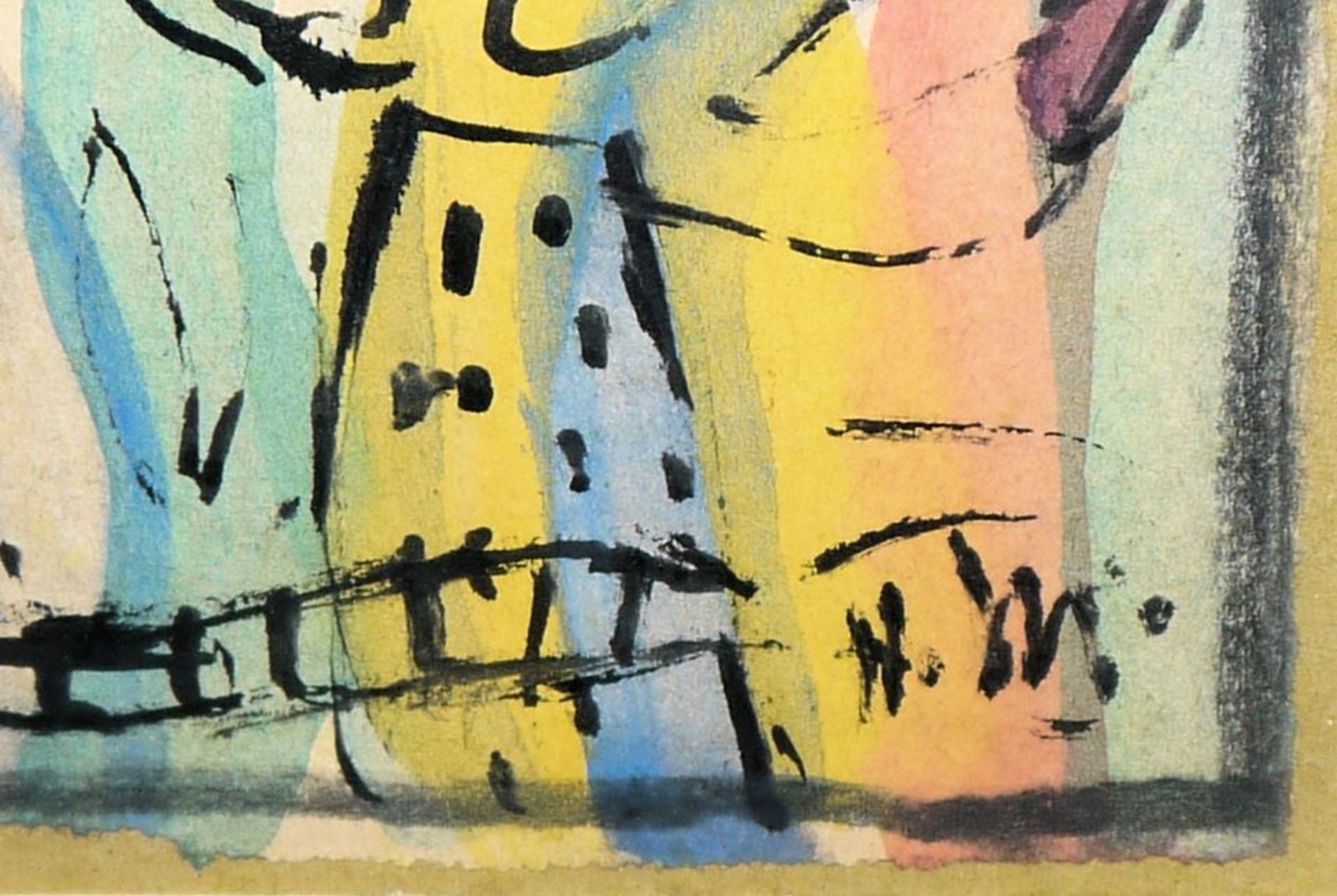 Henry Miller, kleiner Sammlungs-Nachlass mit 6 gerahmten Aquarellen der 1960/70er Jahre, unterschie - Image 8 of 9