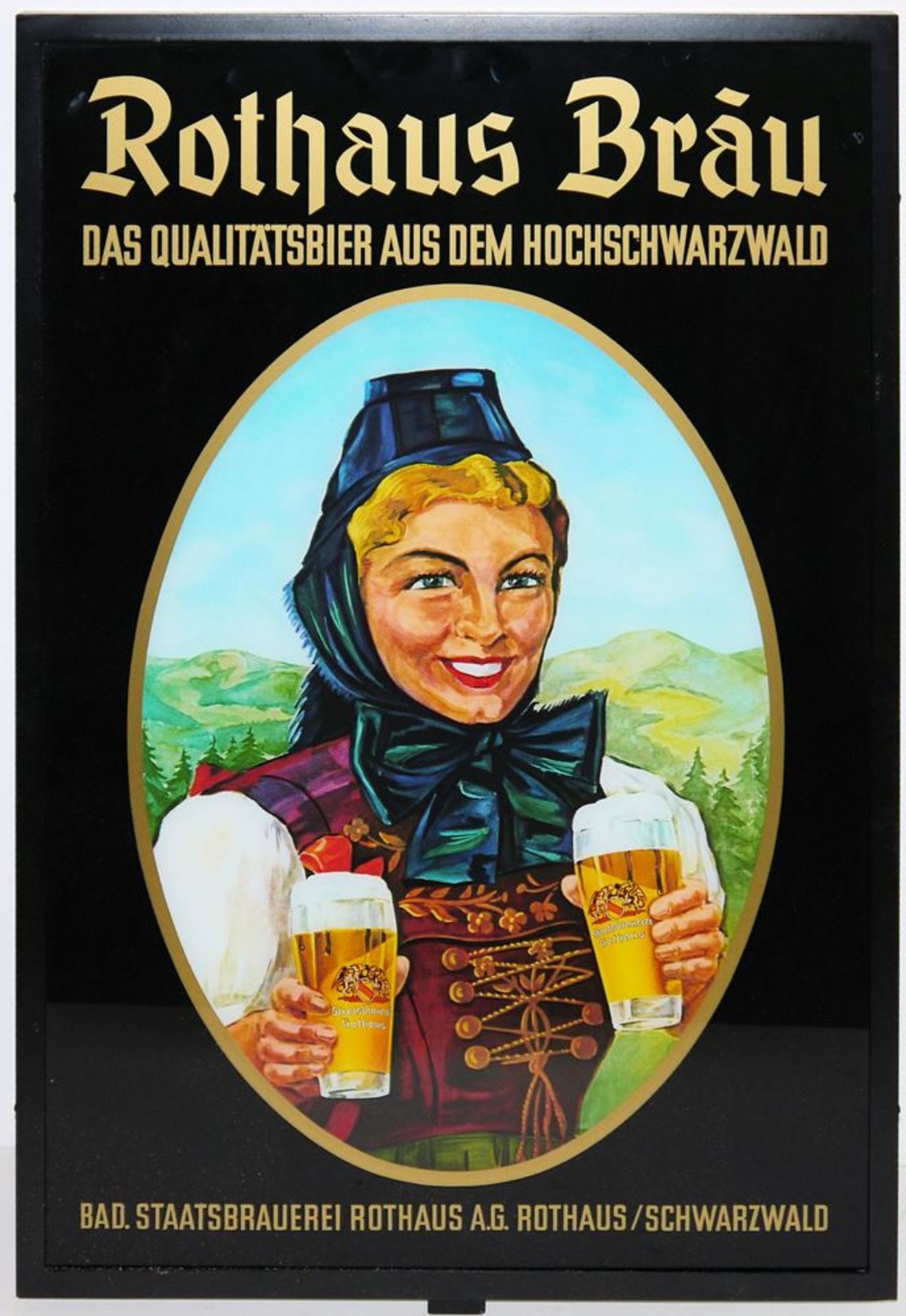 Rothaus Bräu, Hinterglas-Reklameschild