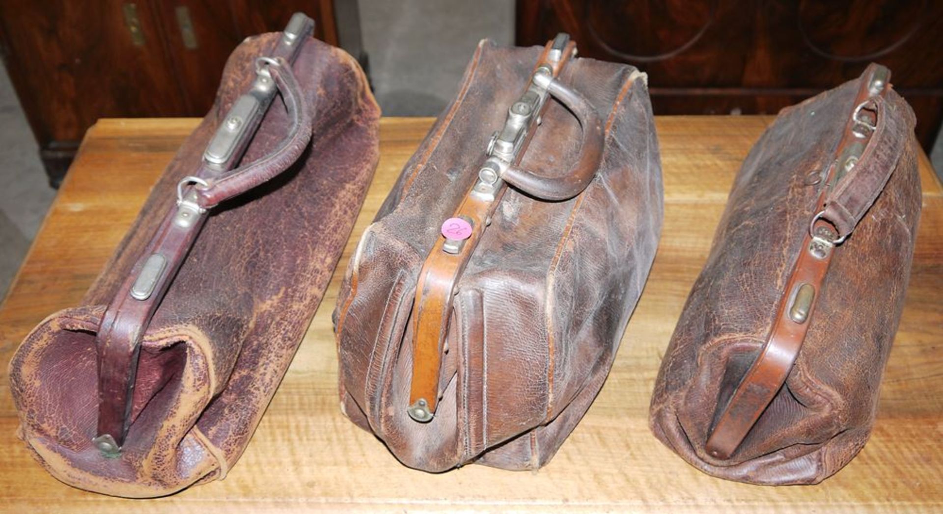 3 Vintage-Arzttaschen um 1900