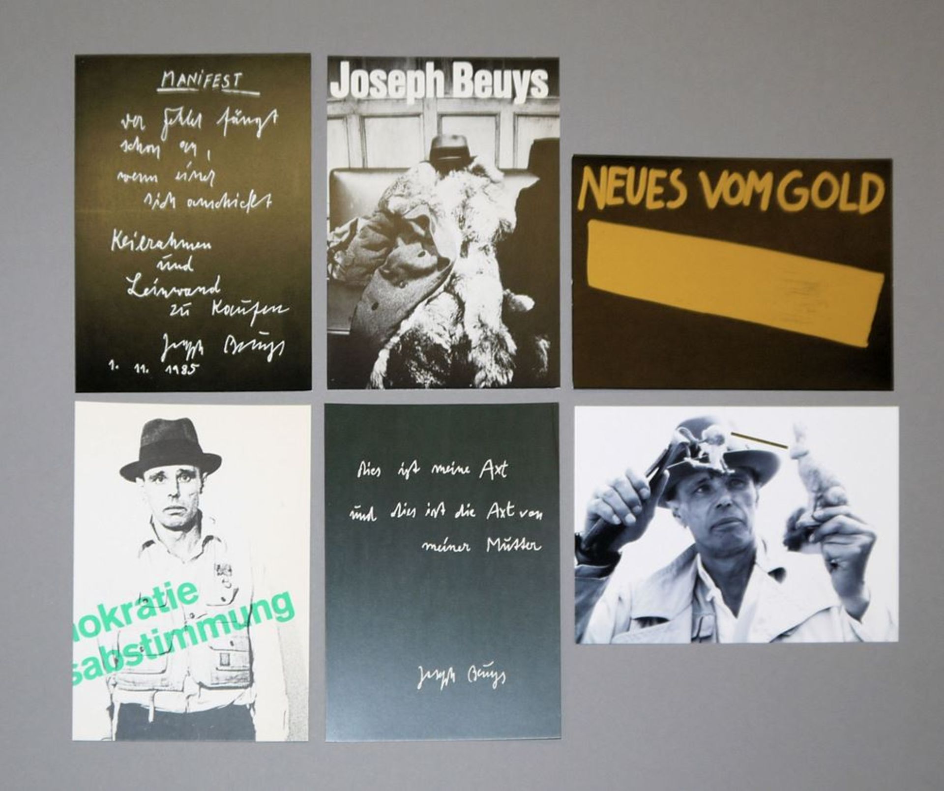 Joseph Beuys, 3 Tonnen-Edition, 1973-1985, Folie 24, dazu Filzpostkarte & 6 Postkarten, Edition Sta - Bild 4 aus 4