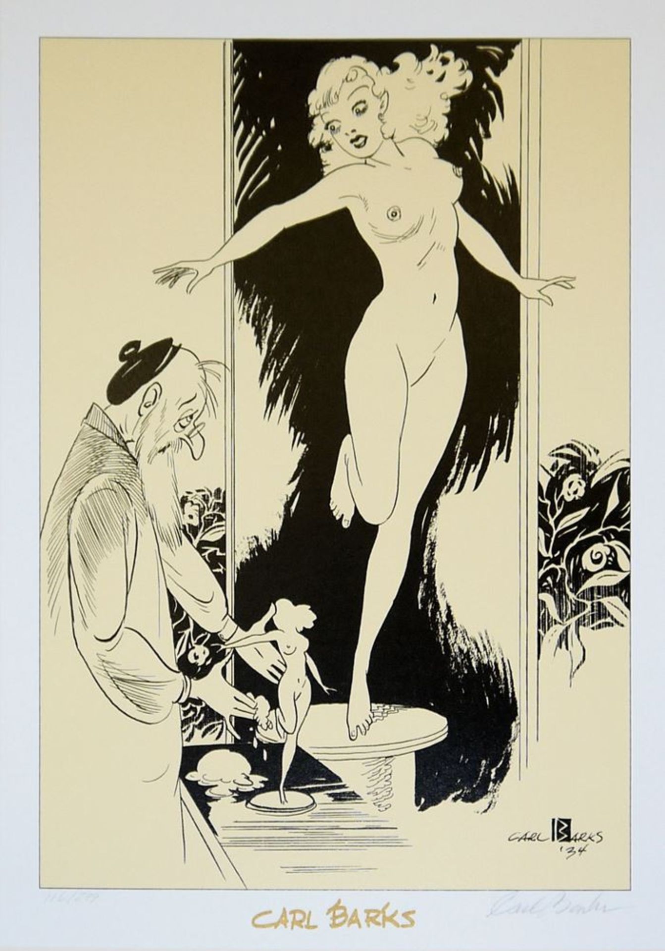 Sammlungsnachlass erotische Kunst, 17 Blatt Graphiken, 20. Jh. Für Selbstbesichtiger! - Image 4 of 7