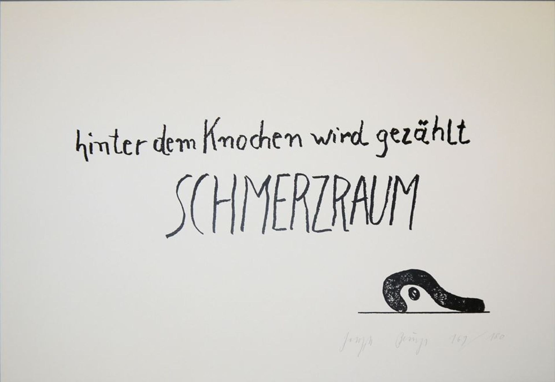 Joseph Beuys, Schmerzraum, signierte Serigraphie von 1984