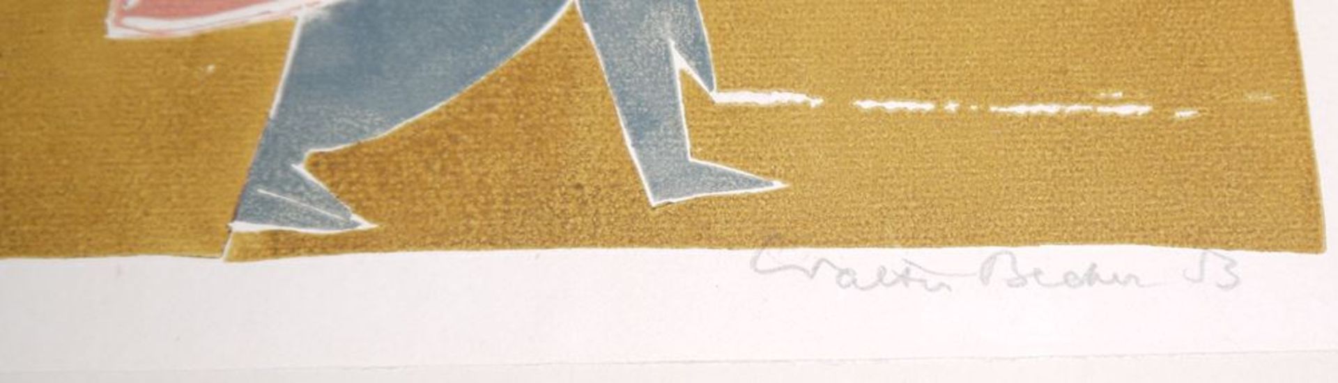 Walter Becker, Sammlungsnachlass, 7 signierte Monotypien und eine Farblithographie von 1953/54 - Bild 6 aus 6