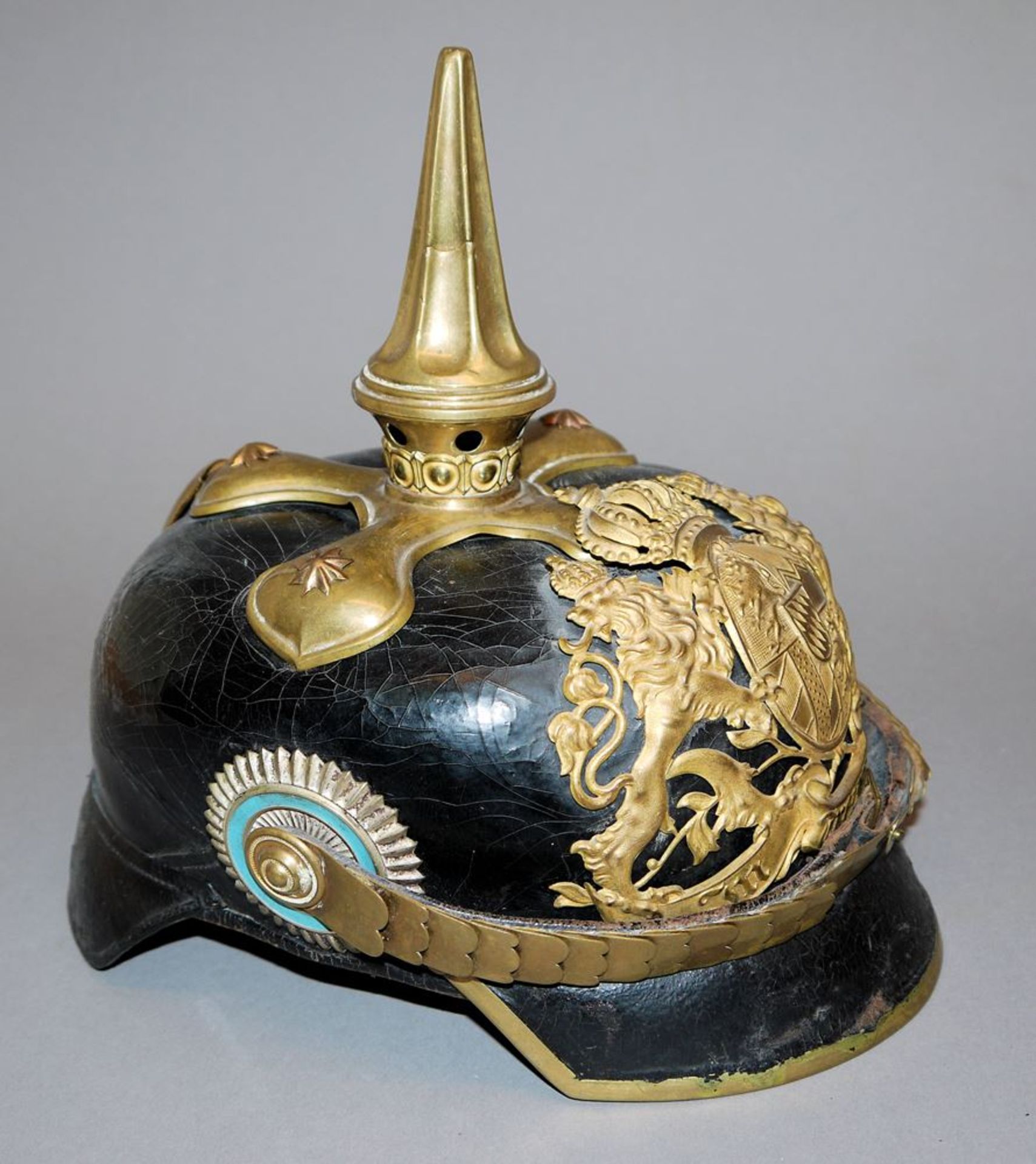 Pickelhaube für Offiziere der Bayerischen Infanterie, Kaiserzeit um 1900 - Bild 2 aus 5