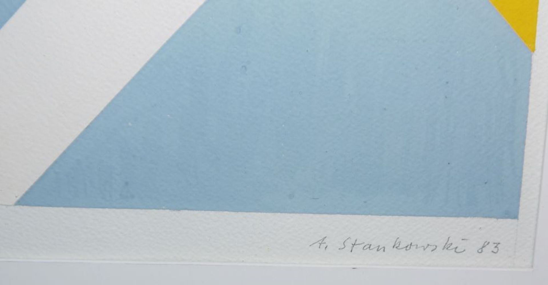Anton Stankowski, Geometrische Komposition, signierte Gouache von (19)83, gerahmt - Image 2 of 2
