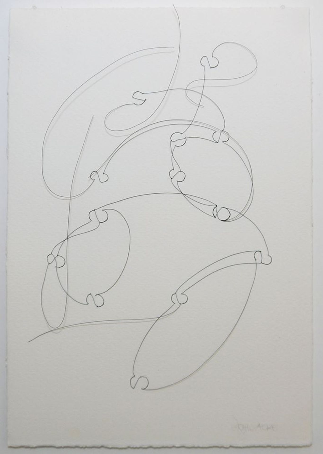 Brigitte Schwacke, "Innere Welten", 3 signierte Arbeiten aus legiertem Draht, je in Plexiglaskasten - Image 4 of 4