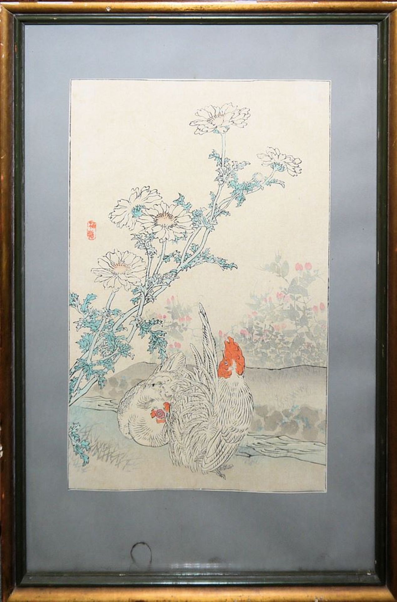 Koson Ohara, Kono Bairei u.a., vier japanische Farbholzschnitte mit Tieren - Image 2 of 3