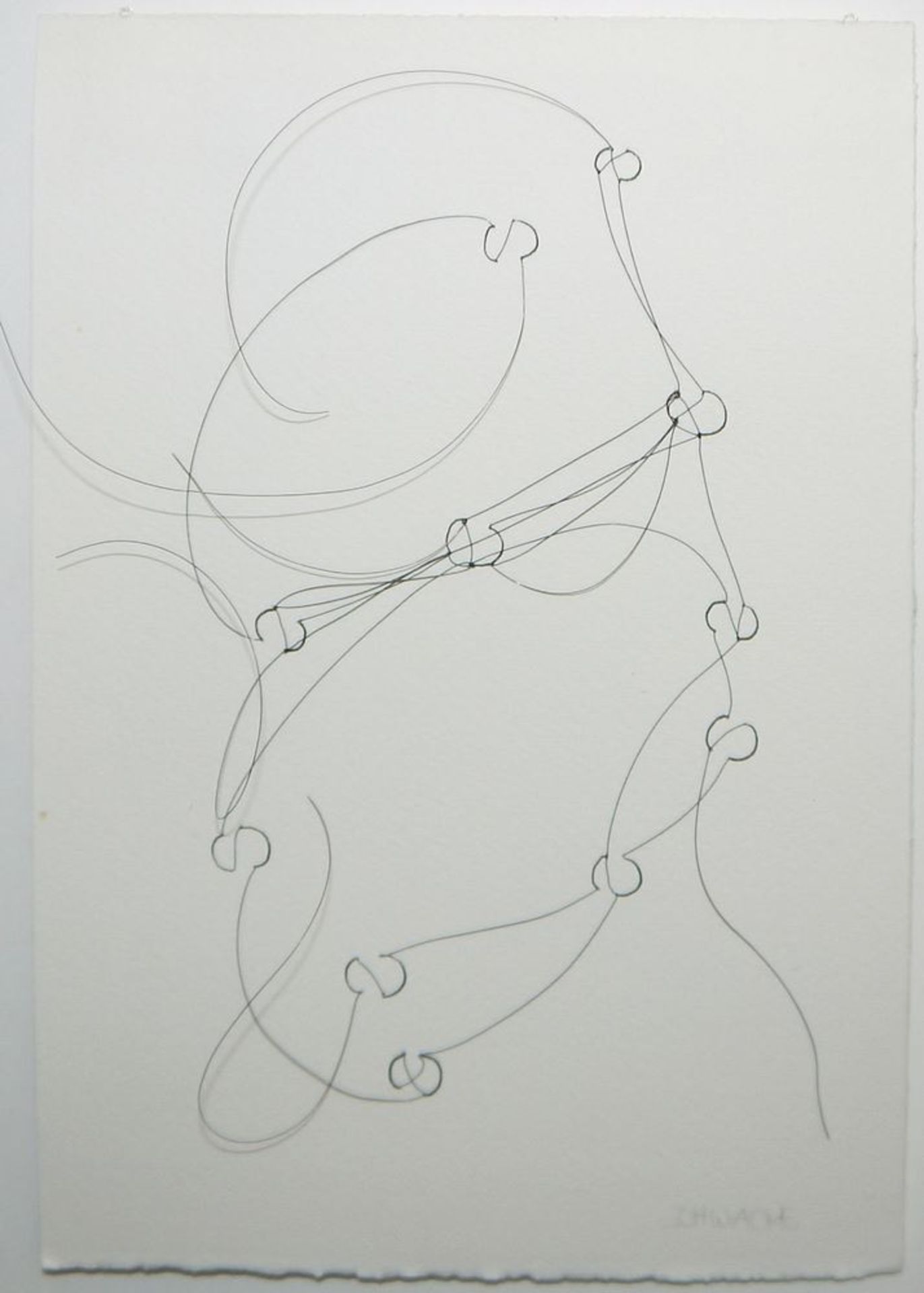 Brigitte Schwacke, "Innere Welten", 3 signierte Arbeiten aus legiertem Draht, je in Plexiglaskasten - Image 3 of 4