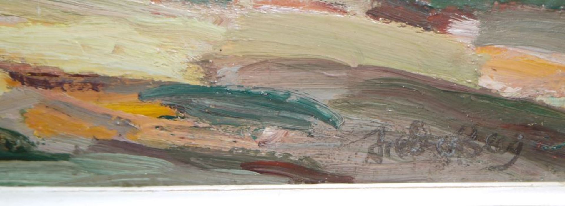 Fredo Bley, Landschaft mit dynamischer Wolkenformation, Ölgemälde gerahmt - Image 2 of 2