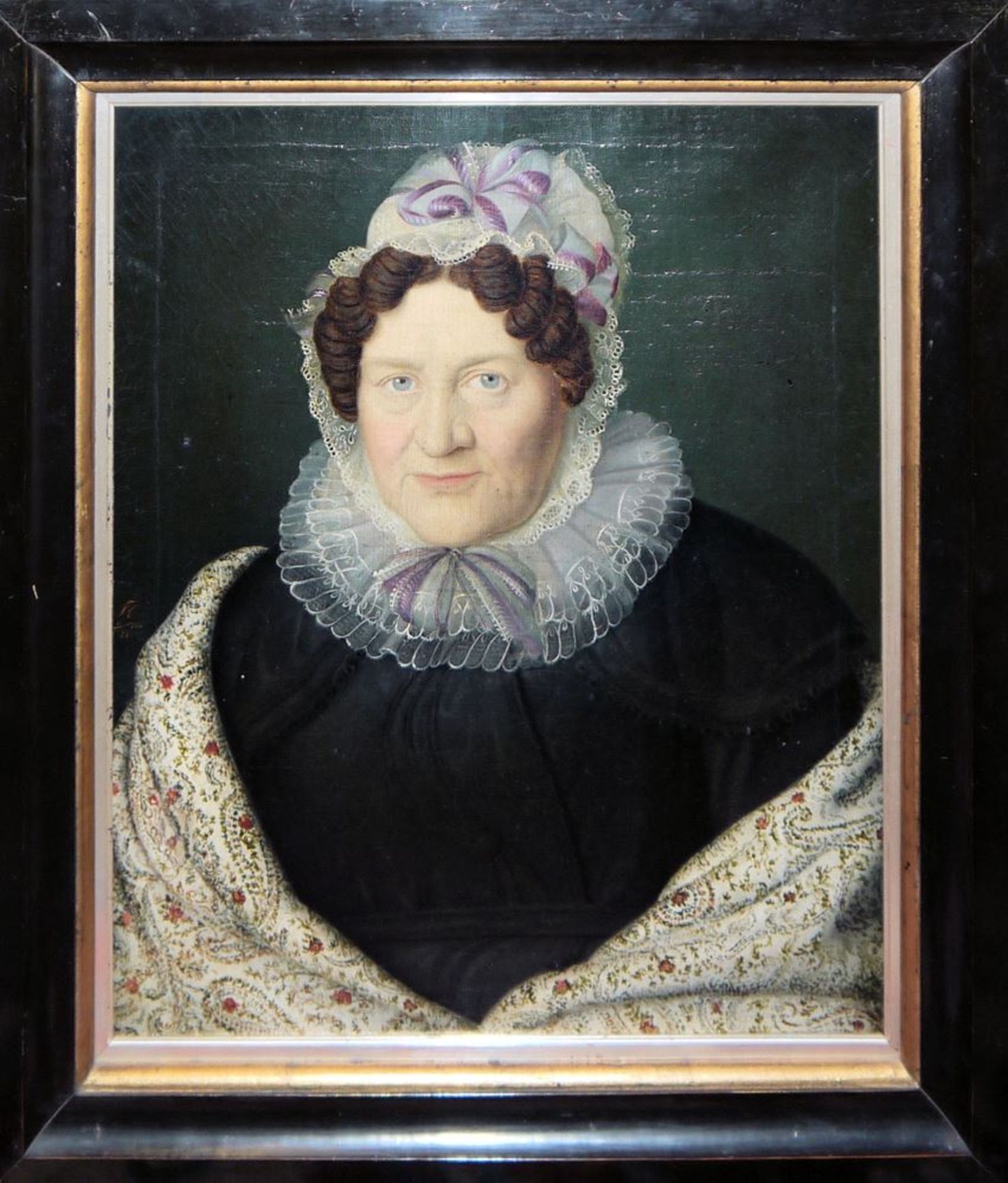 Biedermeier-Portraitist, Portrait der Eleonore Sophie Auguste Bertelsmann, Bielefeld um 1830, Ölgem