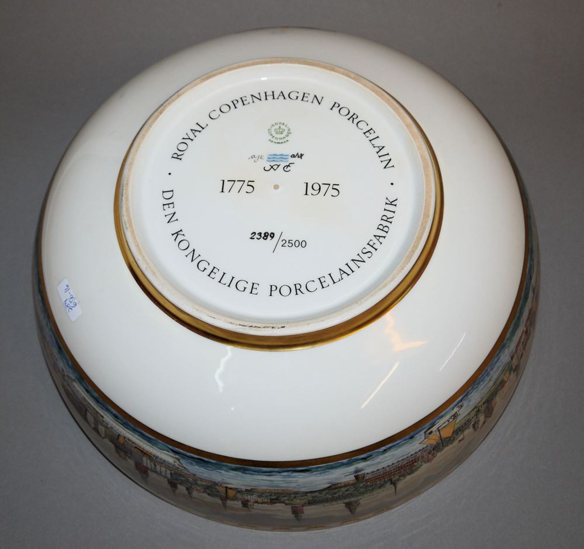 Große Porzellan-Schüssel zum 200. Jubiläum, Sven Vestergaard für Royal Copenhagen 1975 - Bild 4 aus 4