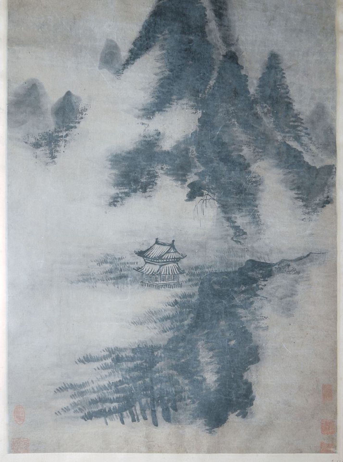 Mi Youren oder Nachfolge, Berge im Nebel, chinesische Tuschemalerei - Image 3 of 6