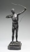 Lewy, Walter(Deutscher Bildhauer, A. 20. Jh.) Bronze, patiniert. Auf schwarzem Marmorsockel.