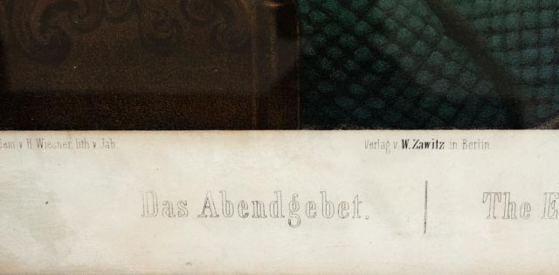 Paar Biedermeier Lithos "Das Frühstück" und "Das Abendgebet" - Image 13 of 16