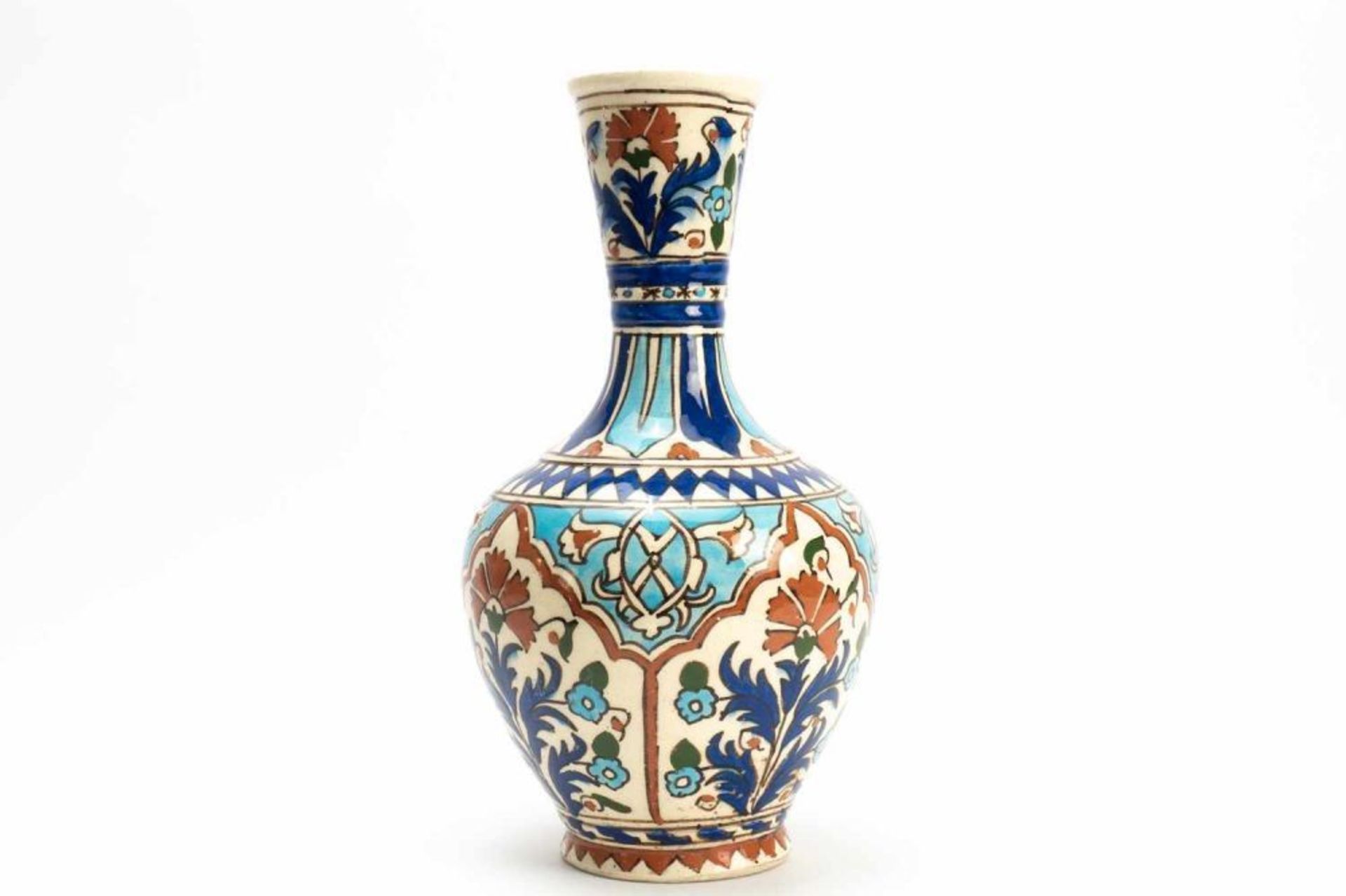 Türkische Keramikvase Iznik, wohl 19. Jh. - Image 2 of 5