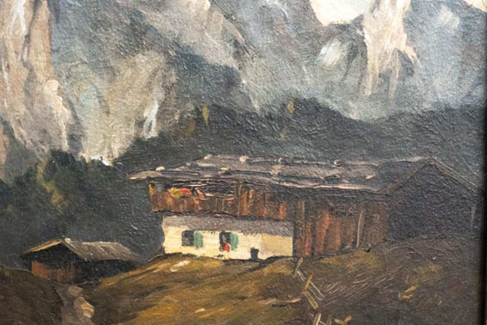 Gemälde "Tiroler Berghütte" - Bild 2 aus 5
