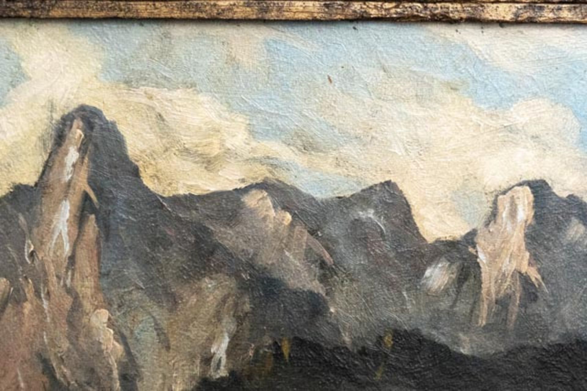 Gemälde "Tiroler Berghütte" - Bild 3 aus 5