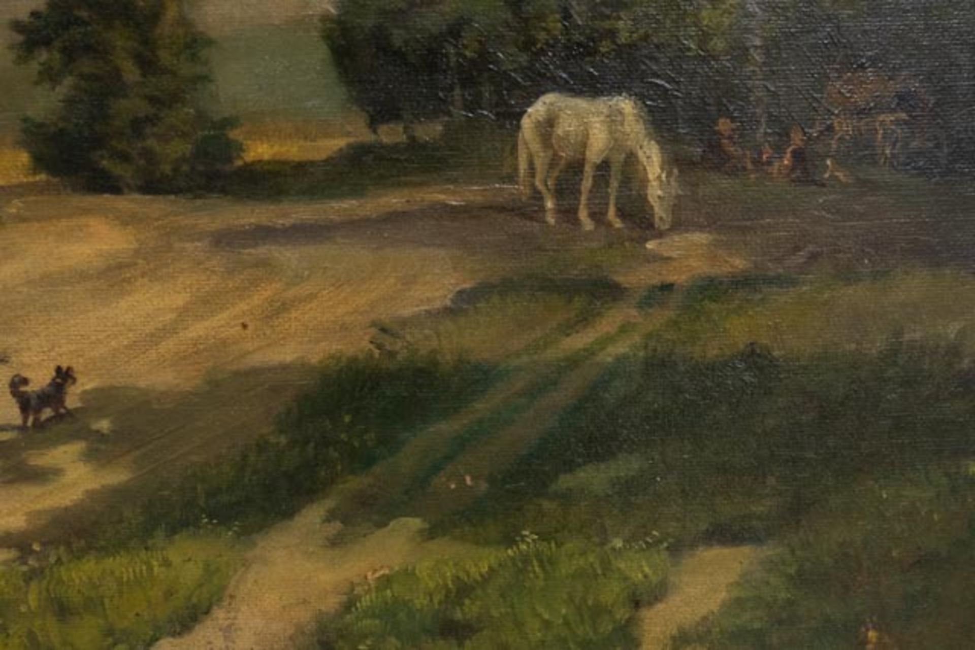 Landschaftsgemälde Pferdekutsche - Bild 3 aus 5