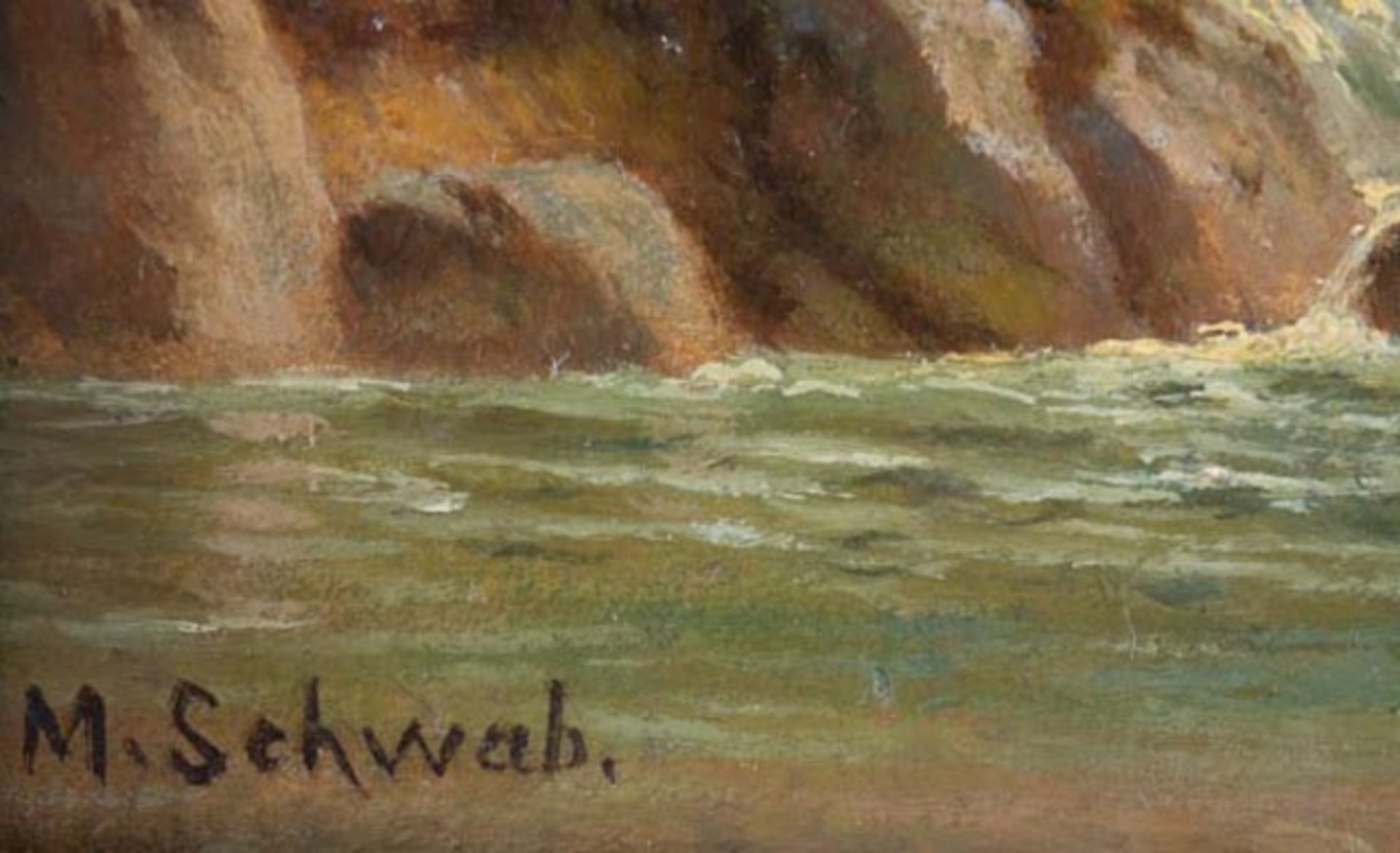 Paar Landschaftsgemälde M.Schwab - Bild 5 aus 9