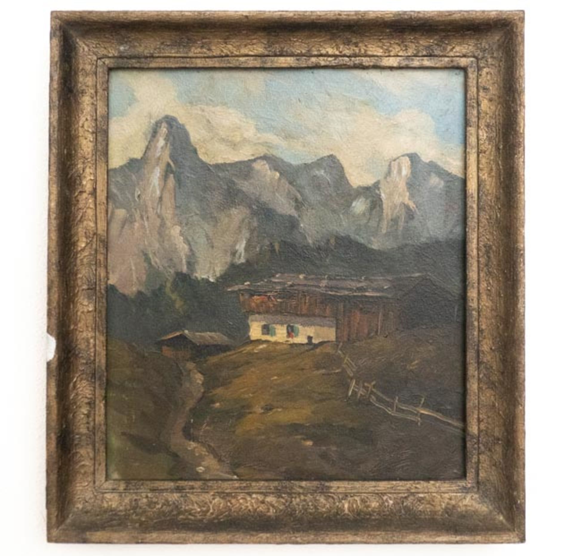 Gemälde "Tiroler Berghütte"