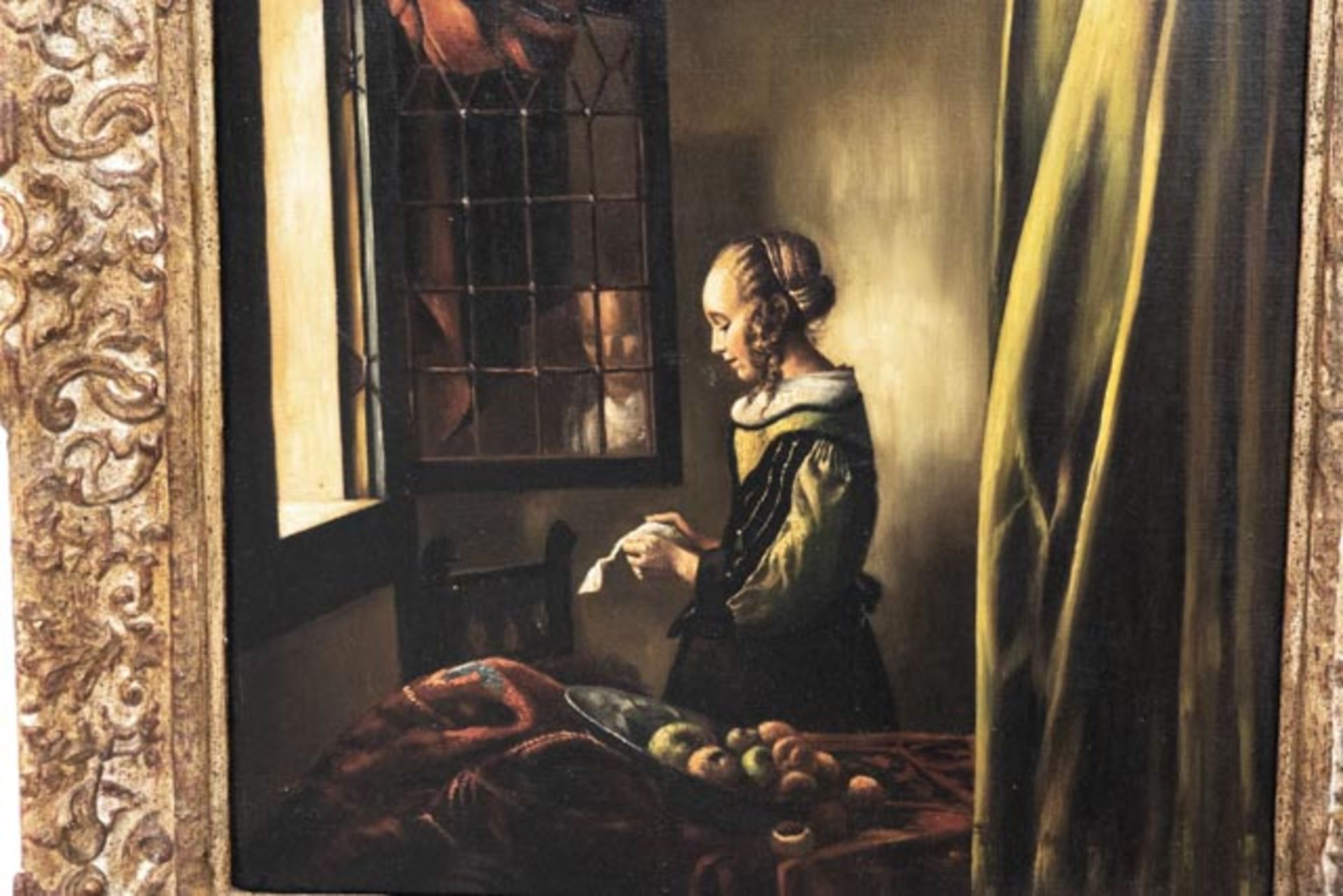 Gemälde "Frau am Fenster" - Bild 2 aus 4
