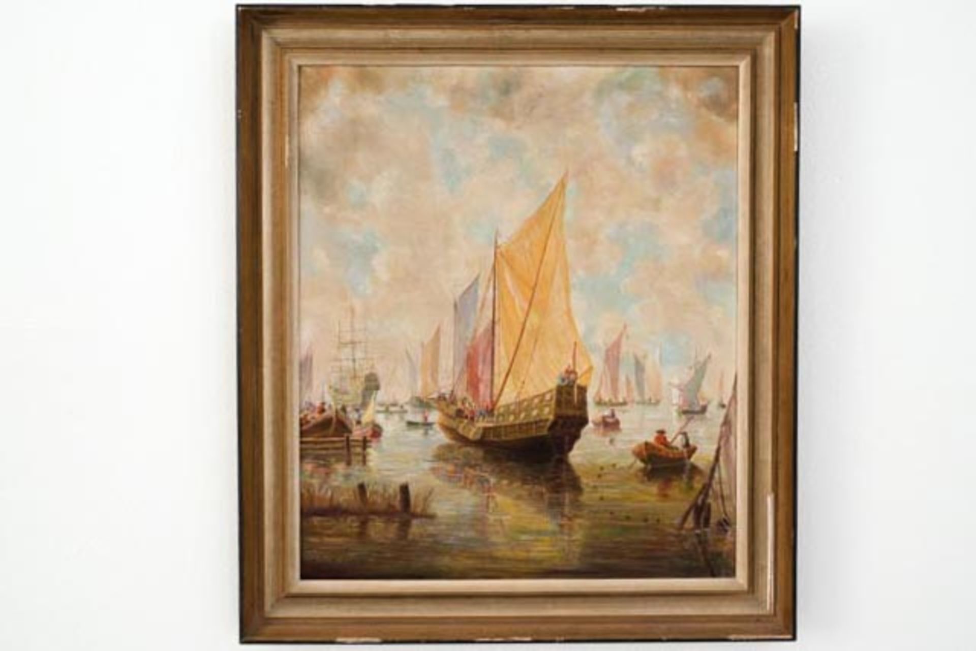 Gemälde "Schiffe auf dem Meer"