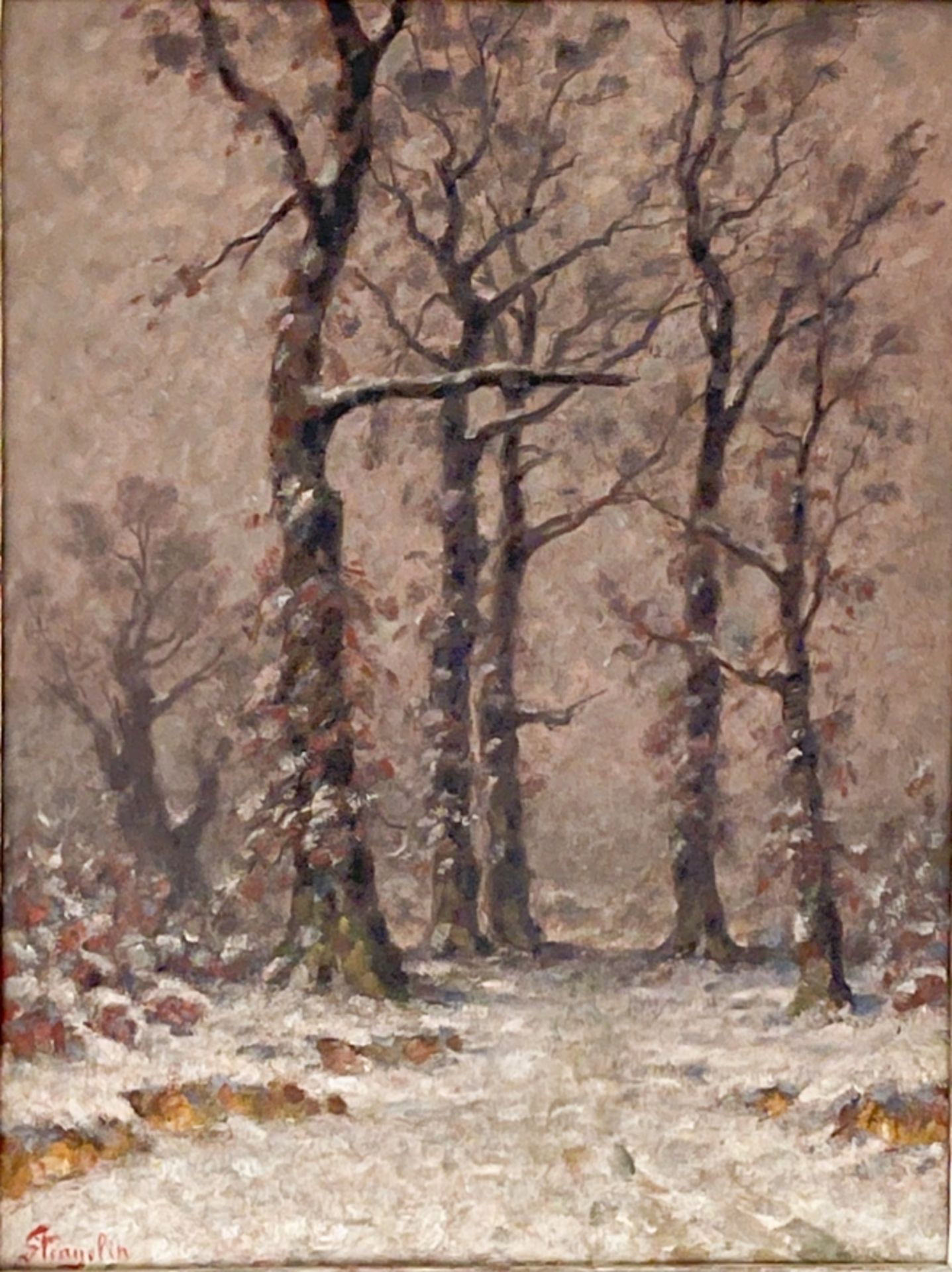 Gemälde "Winterlandschaft" Alphons Stengelin - Bild 2 aus 4