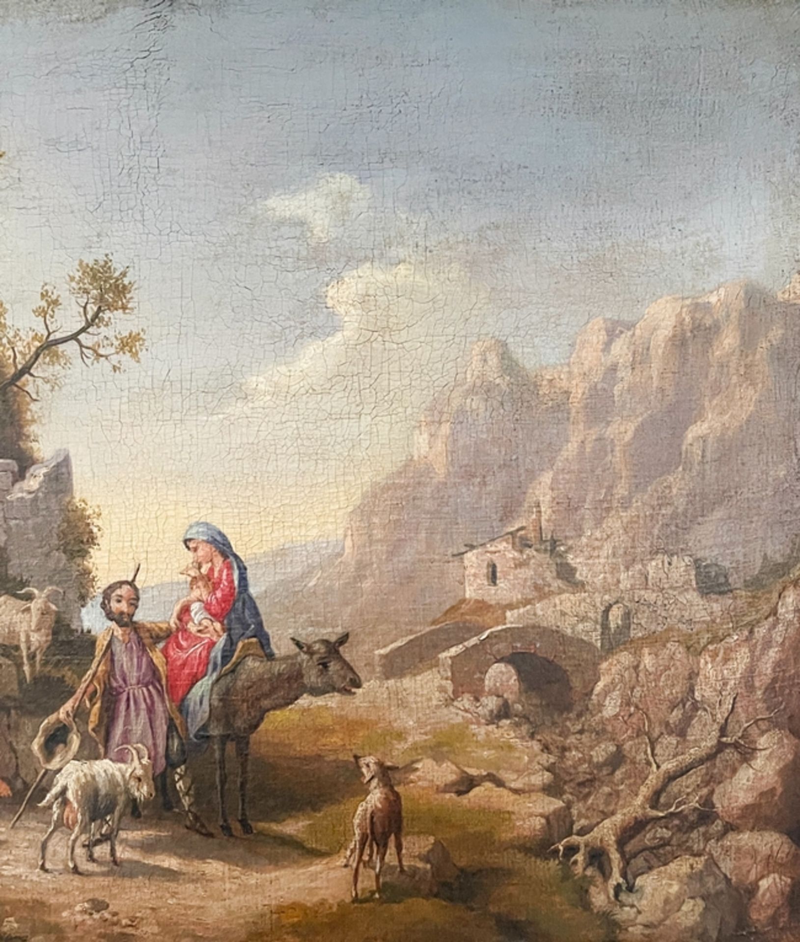Ruinenlandschaft mit Personen und Ziegen - Bild 3 aus 4