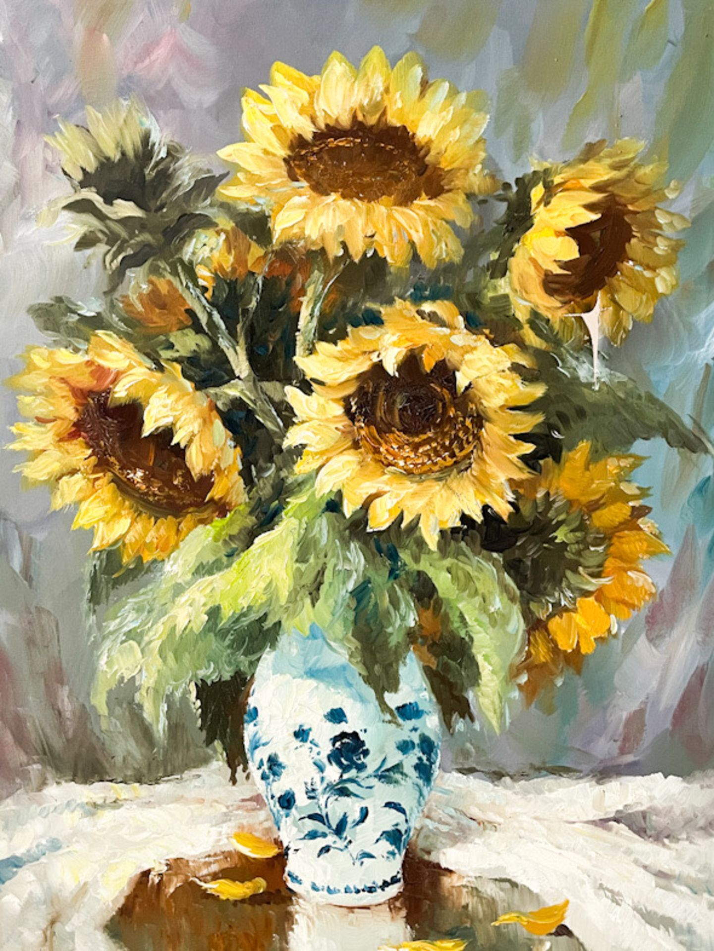 Gemälde "Blumenstillleben Sonnenblumen" - Image 2 of 3