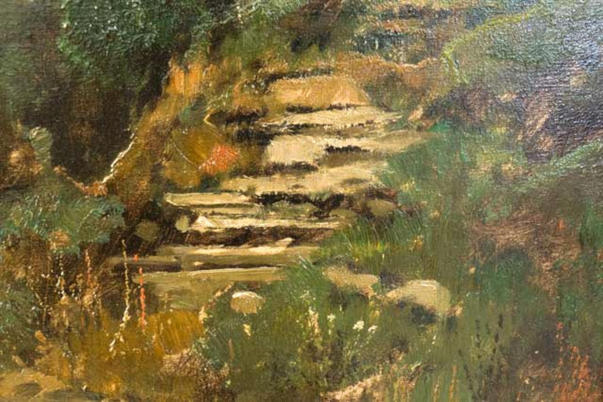 Gemälde "Mühle in Landschaft" - Bild 5 aus 7