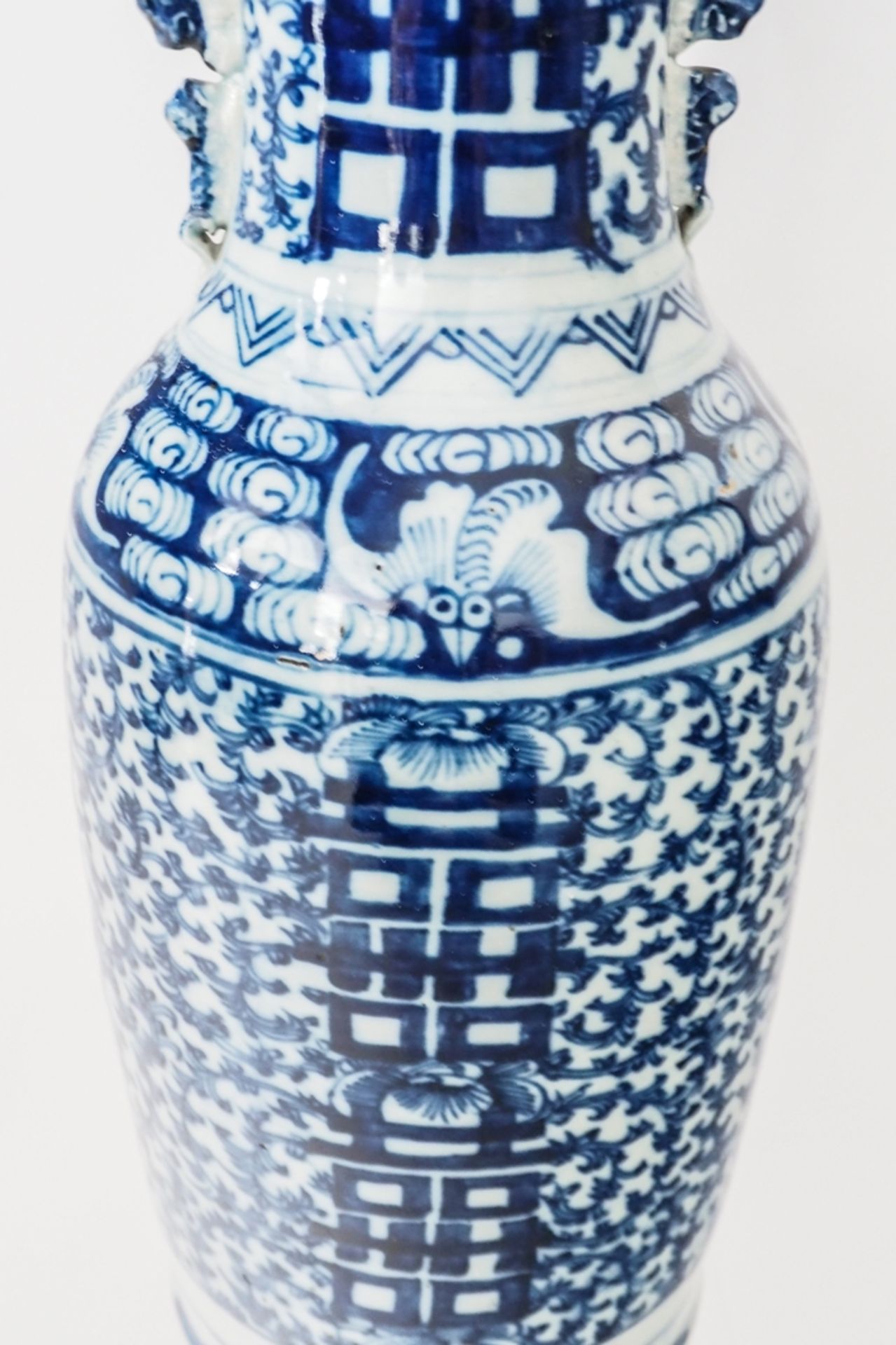 Blau-weiße China Porzellan Bodenvase - Bild 2 aus 7