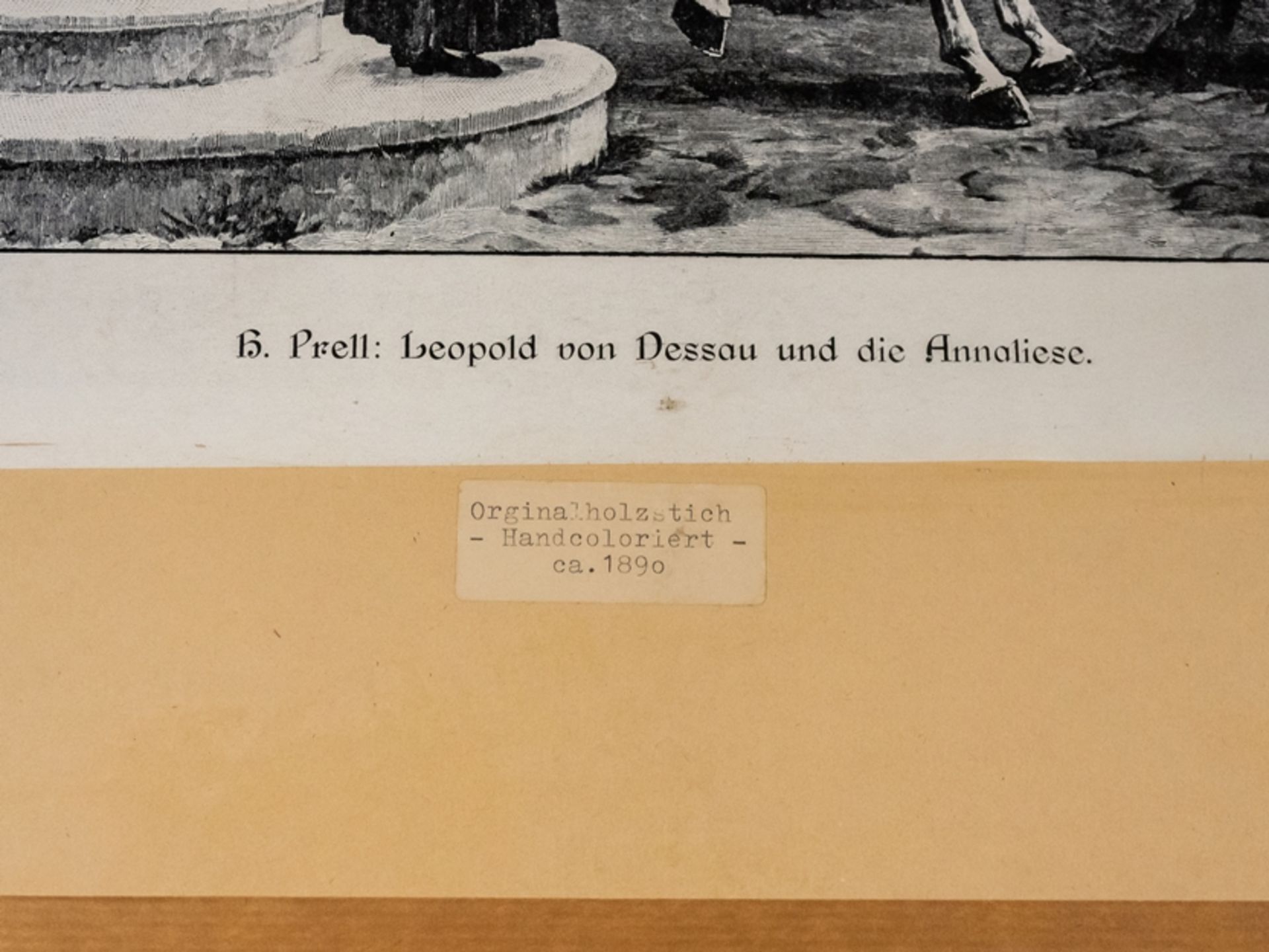 Farbiger Holzschnitt"Leopold von Dessau und die Annaliese" - Image 3 of 5