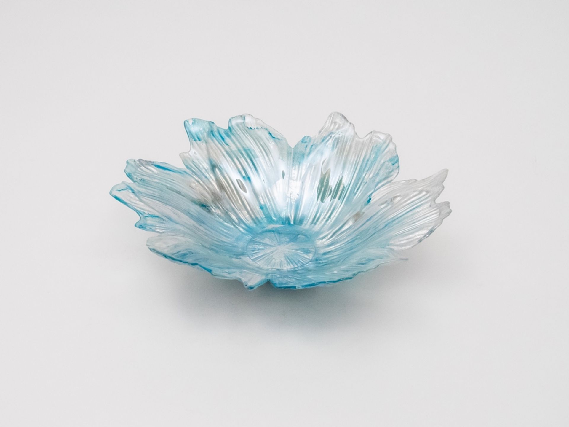 Blau-silber glitzernde Murano-Glasschale - Bild 4 aus 6