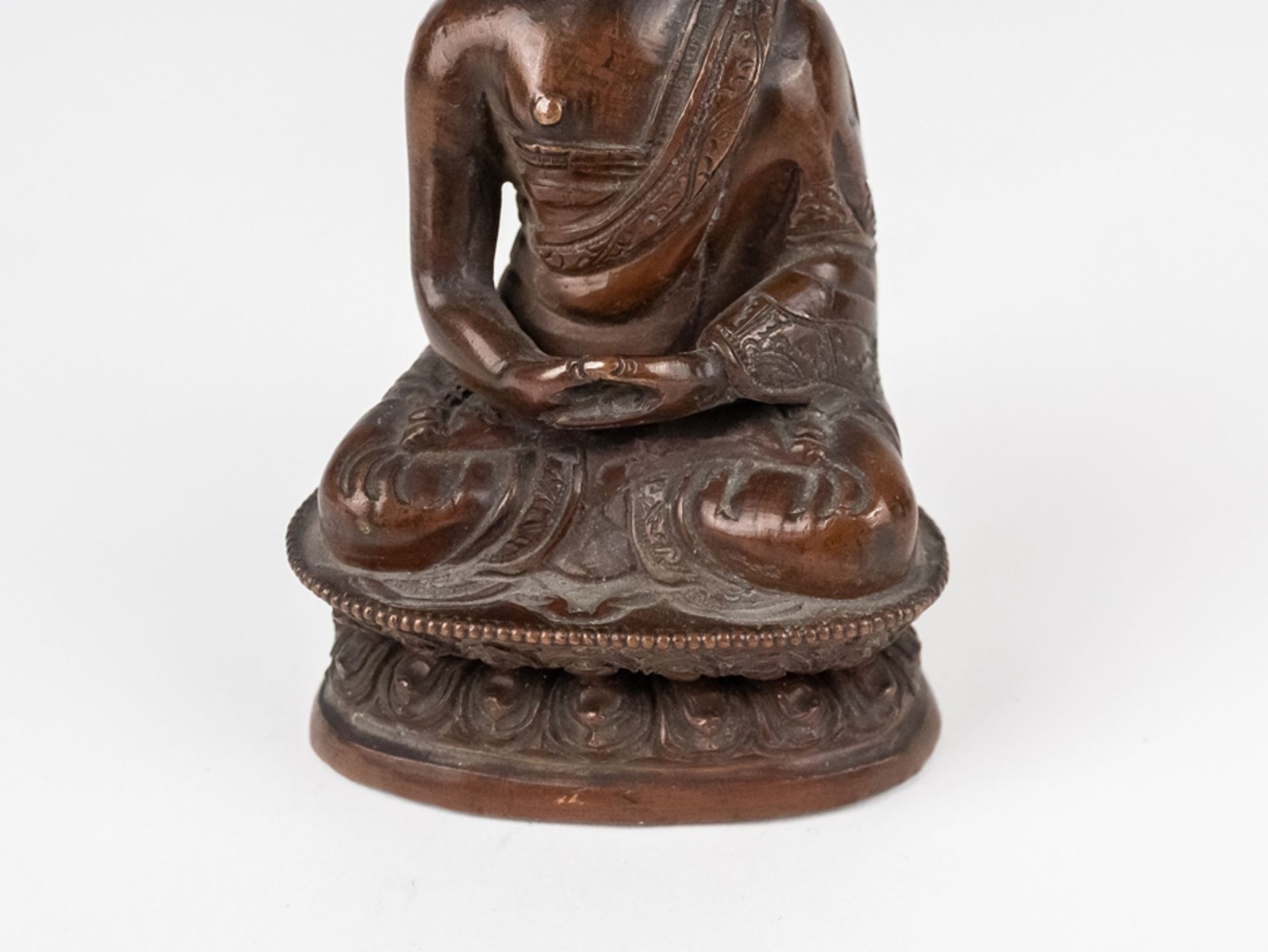 Alter kleiner Bronze Buddha - Image 8 of 9