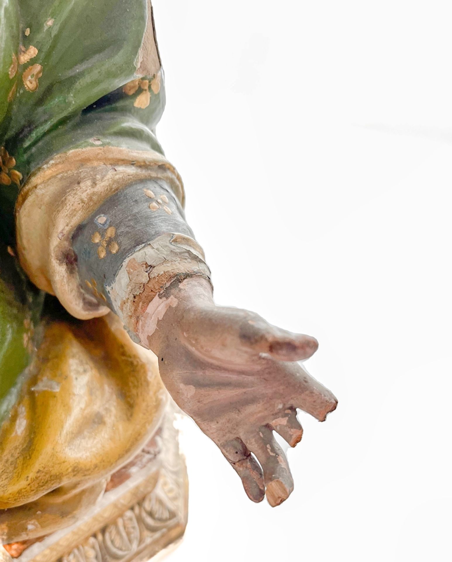 Neapolitanische Heiligenfigur mit Kind mit Glasaugen - Bild 9 aus 10