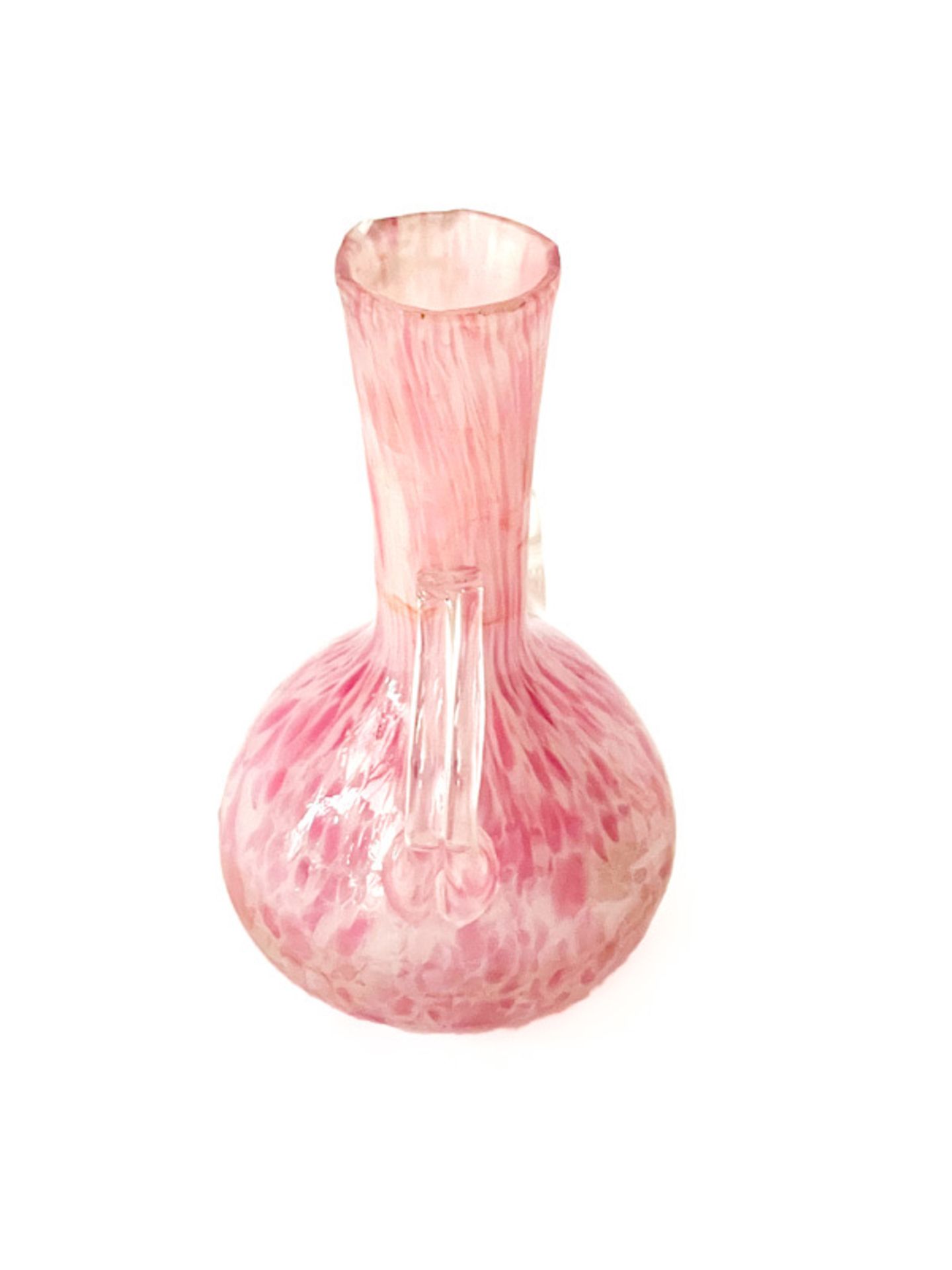 Schöne rosafarbene Glasvase - Image 2 of 3