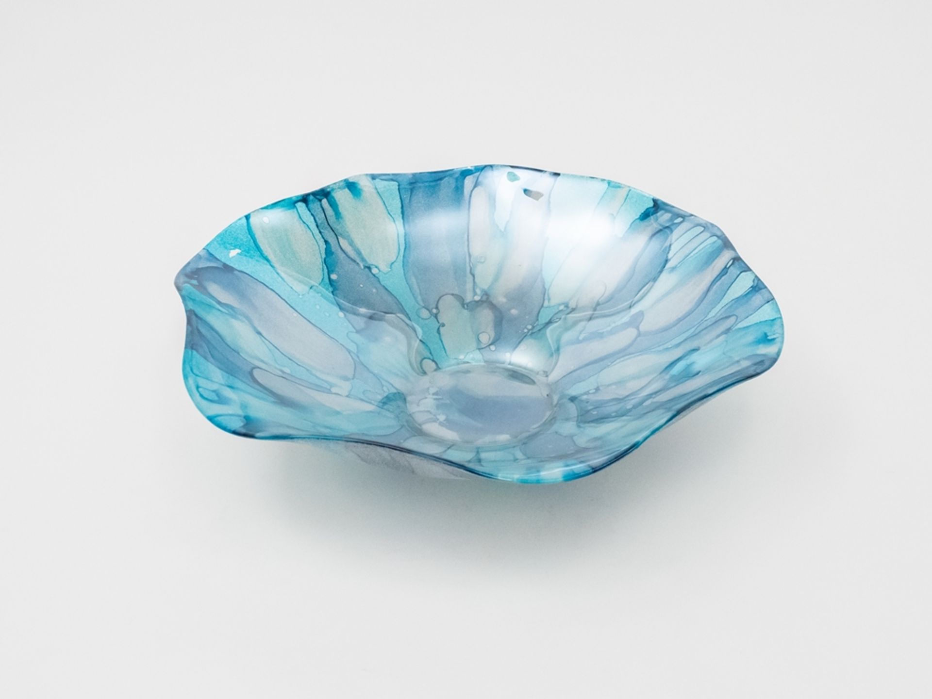 Blaue Murano-Glasschale