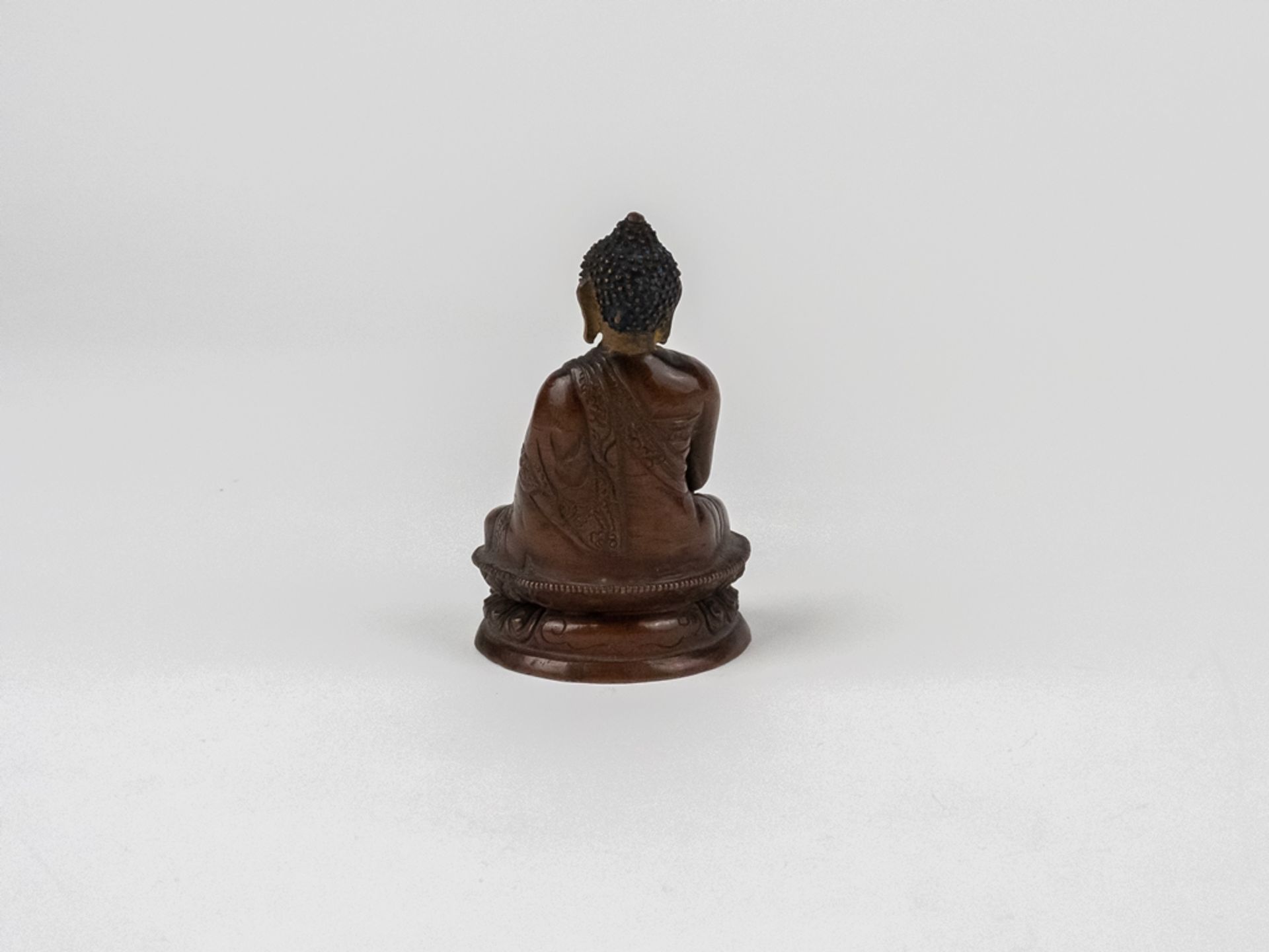 Alter kleiner Bronze Buddha - Image 3 of 9