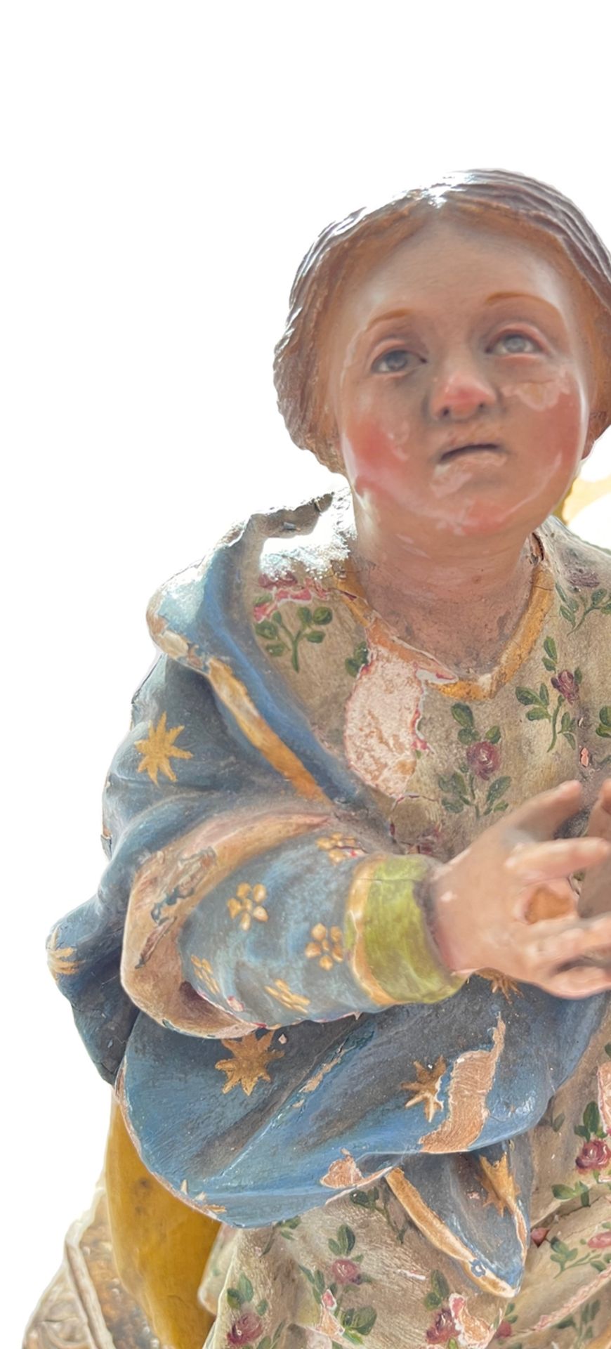 Neapolitanische Heiligenfigur mit Kind mit Glasaugen - Bild 10 aus 10