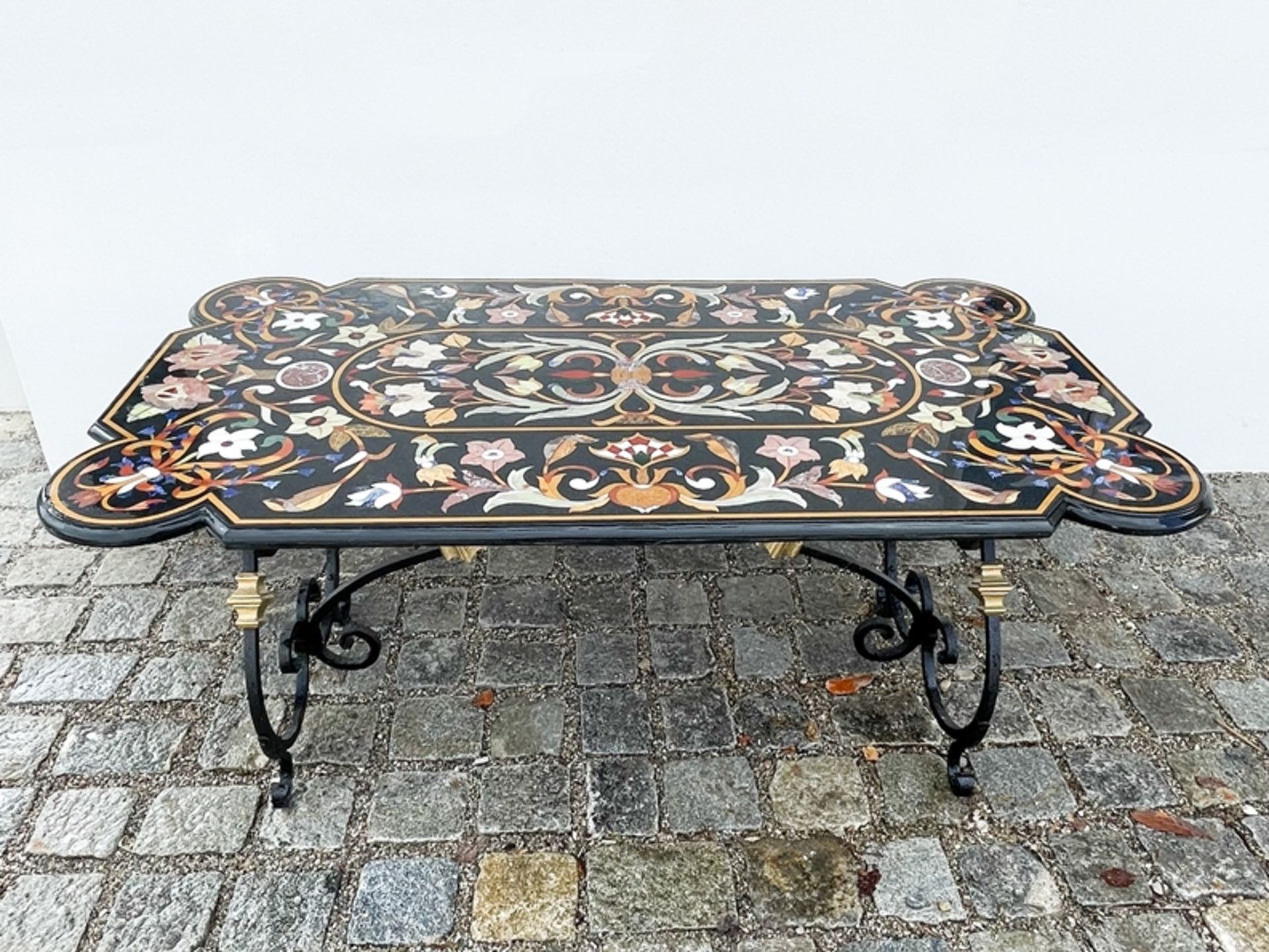 Prunkvoll eingelegter Pietra Dura - Tisch - Image 2 of 5