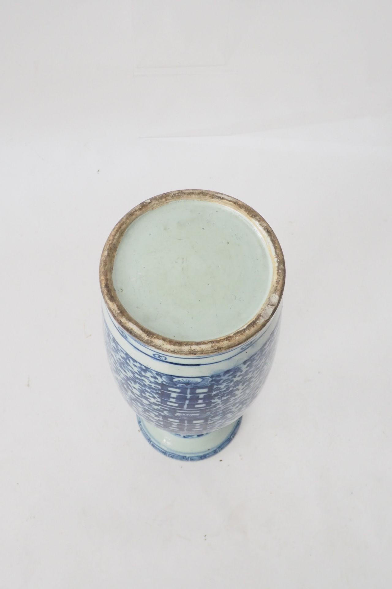 Blau-weiße China Porzellan Bodenvase - Image 6 of 7