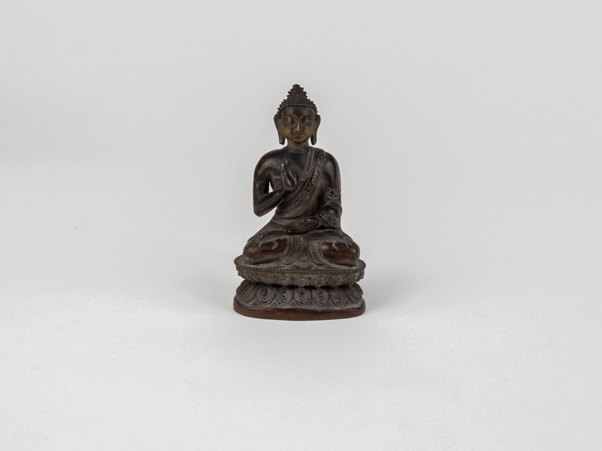 Alter kleiner Bronze Buddha - Image 2 of 6