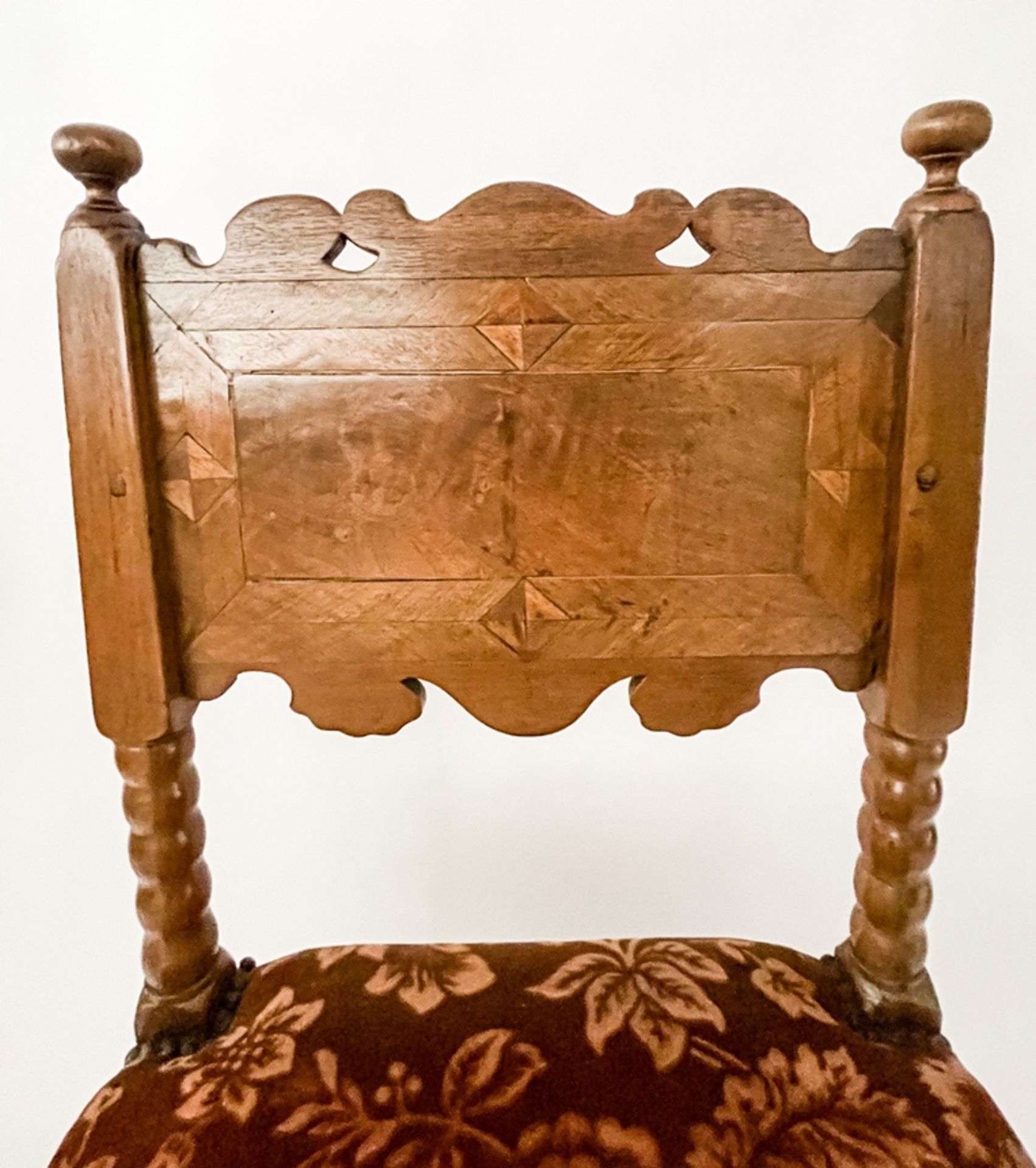 Intarsierter barocker Stuhl - Image 3 of 6