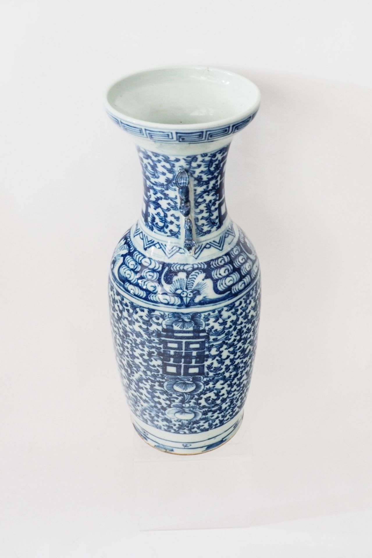 Blau-weiße China Porzellan Bodenvase - Bild 3 aus 7