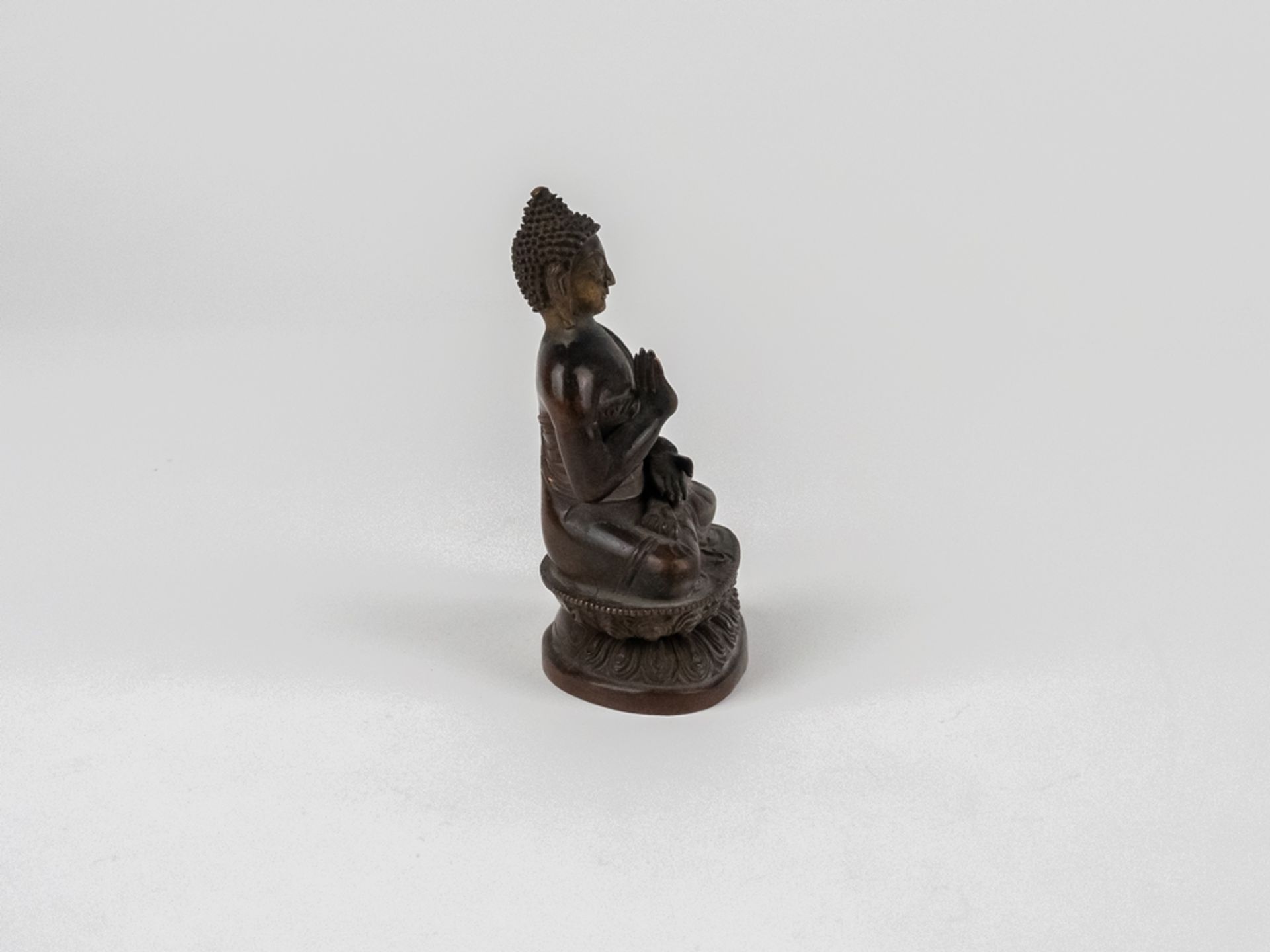 Alter kleiner Bronze Buddha - Image 3 of 6